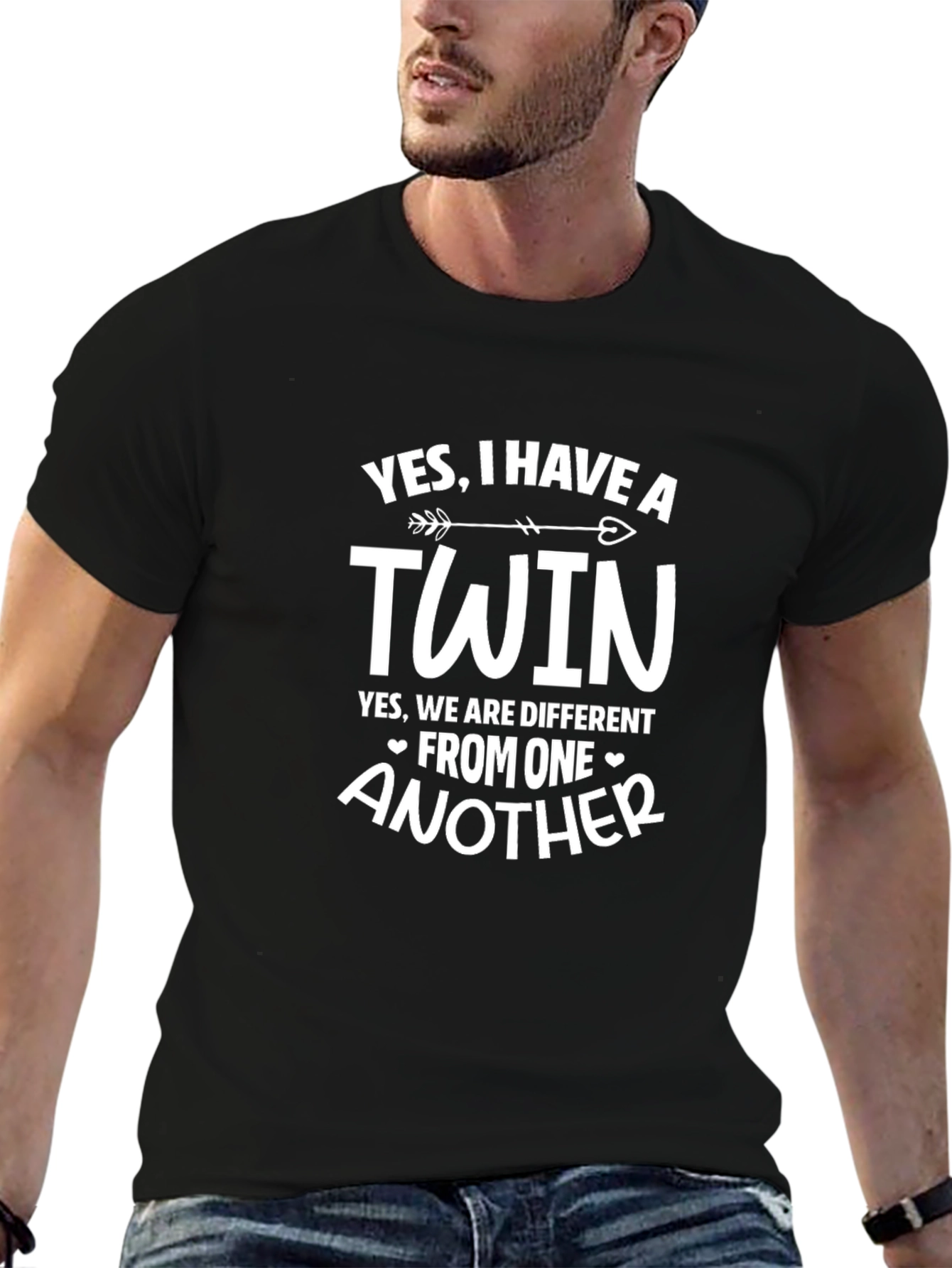 Yes I Have a Twin - Novelty Graphic T-Shirt