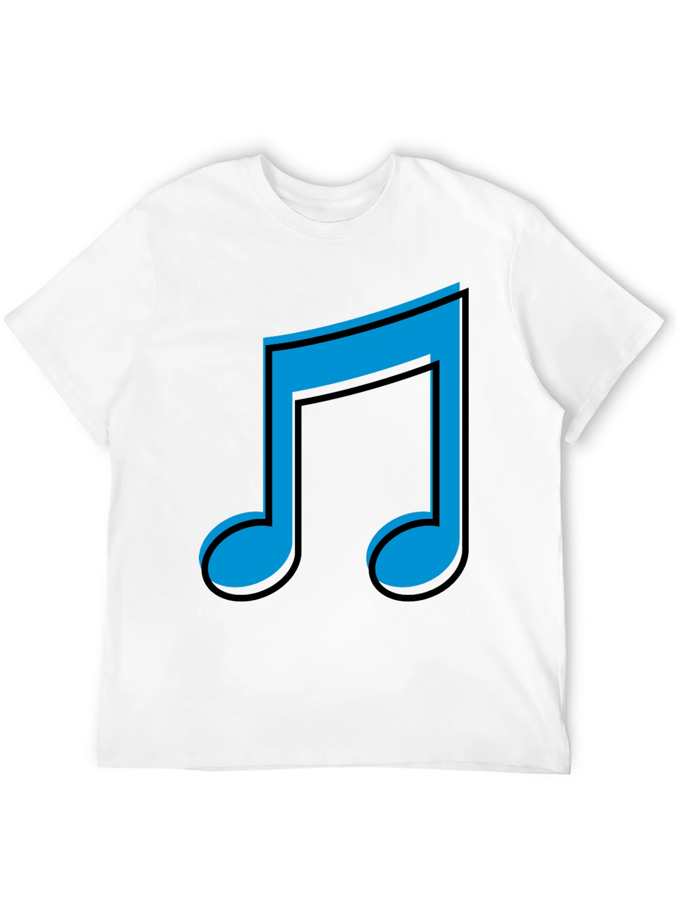 Musical Note Graphic T-Shirt - Black