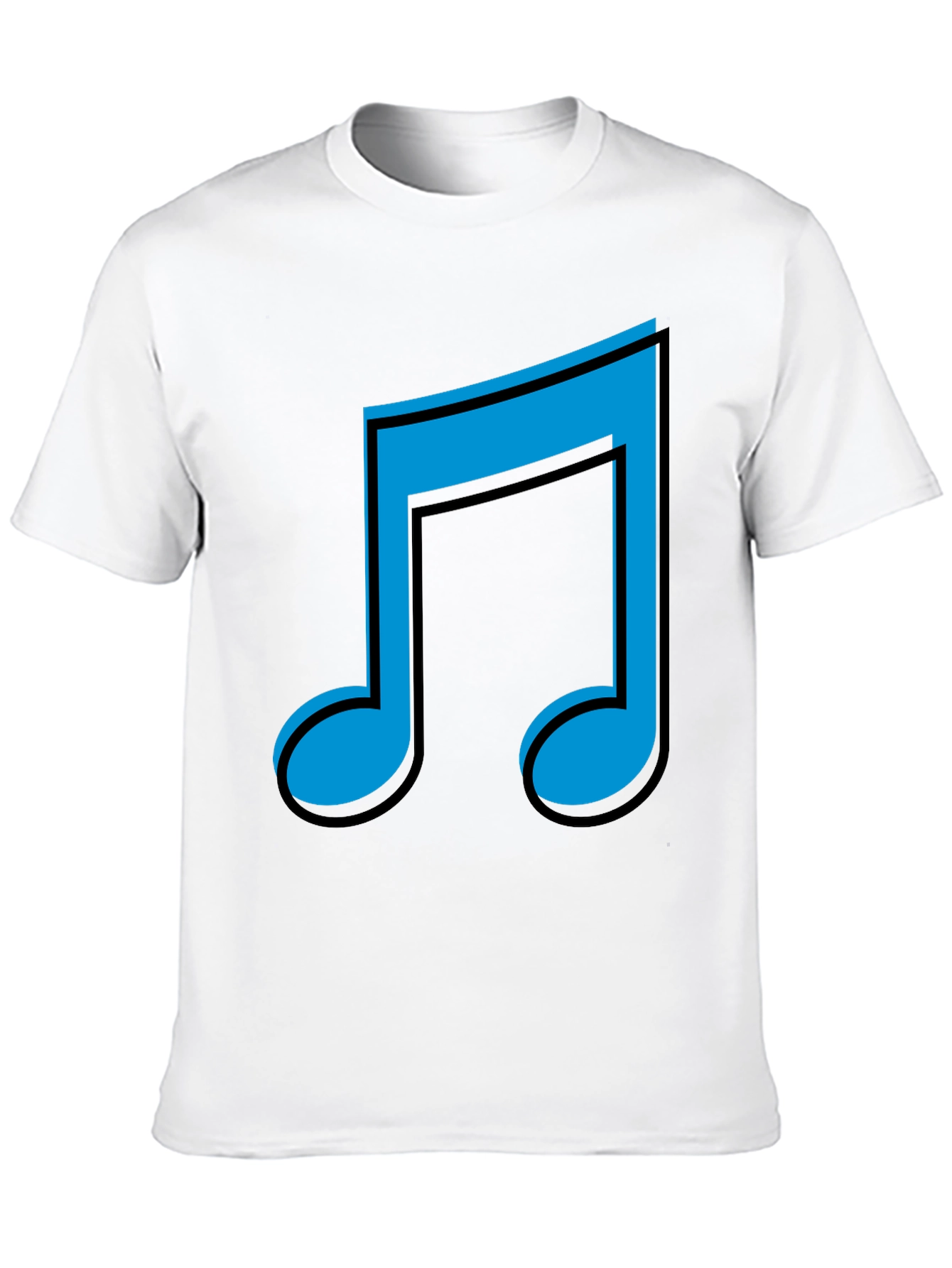 Musical Note Graphic T-Shirt - Black
