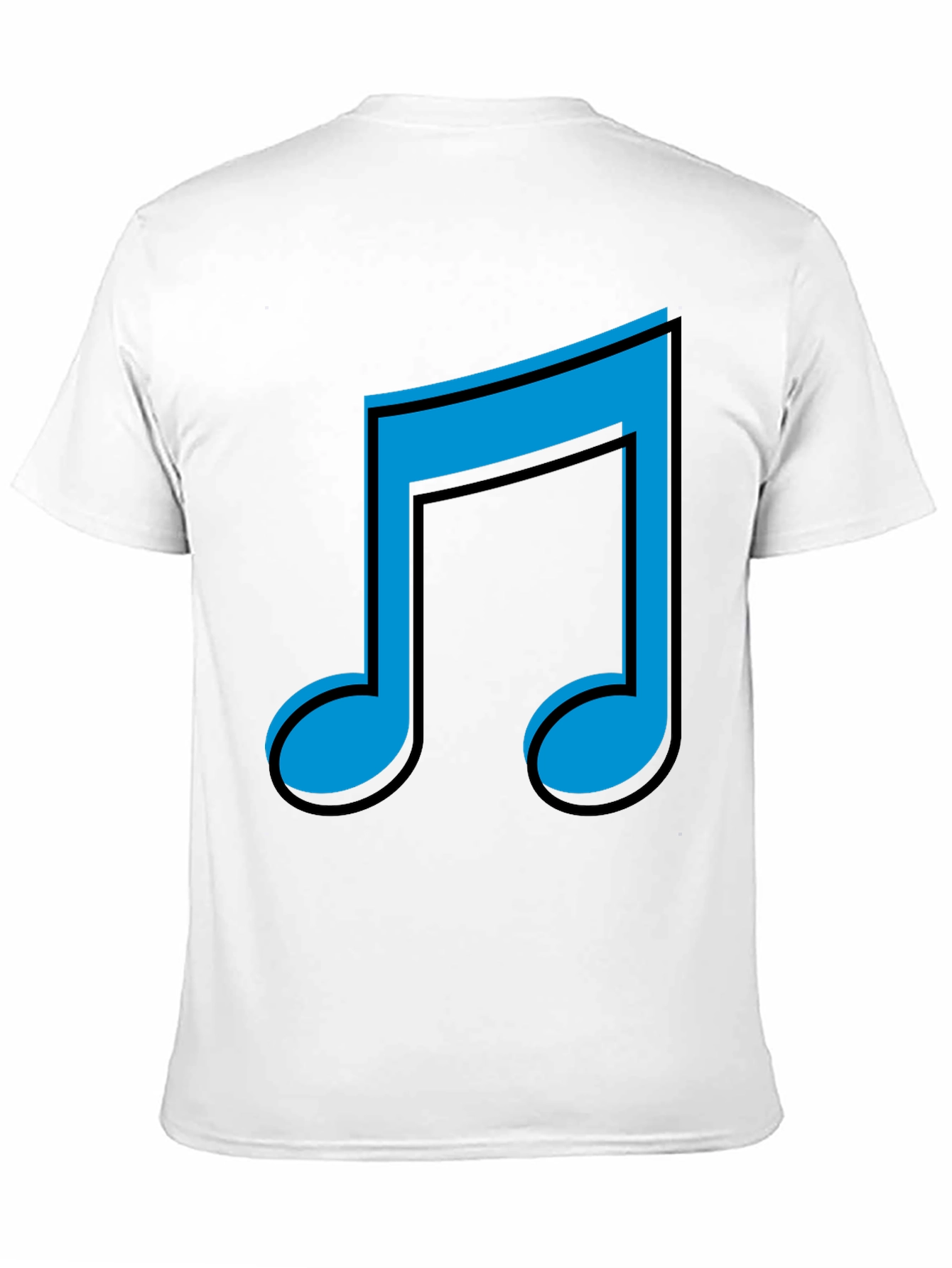 Musical Note Graphic T-Shirt - Black