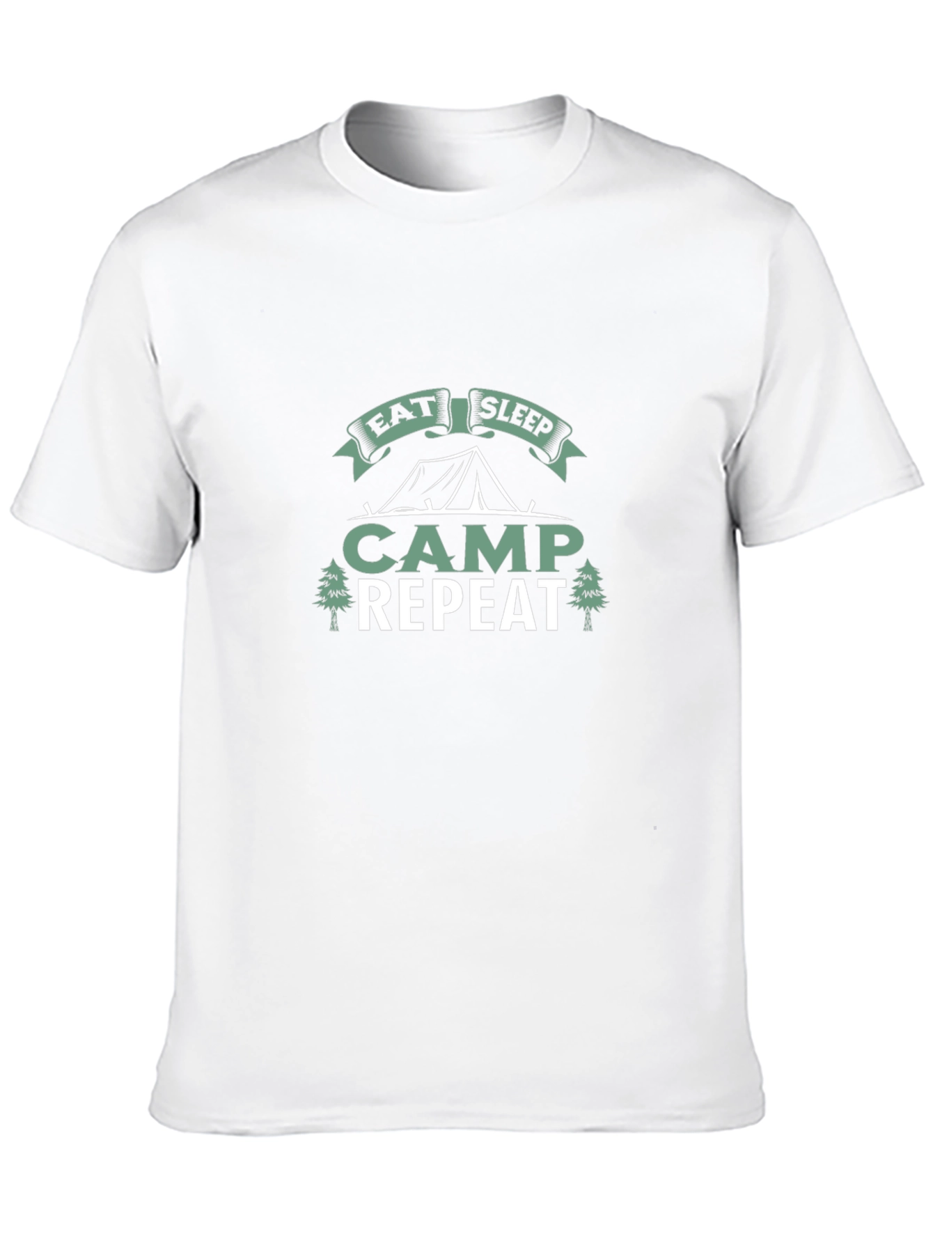 Eat Sleep Camp Repeat Black T-Shirt