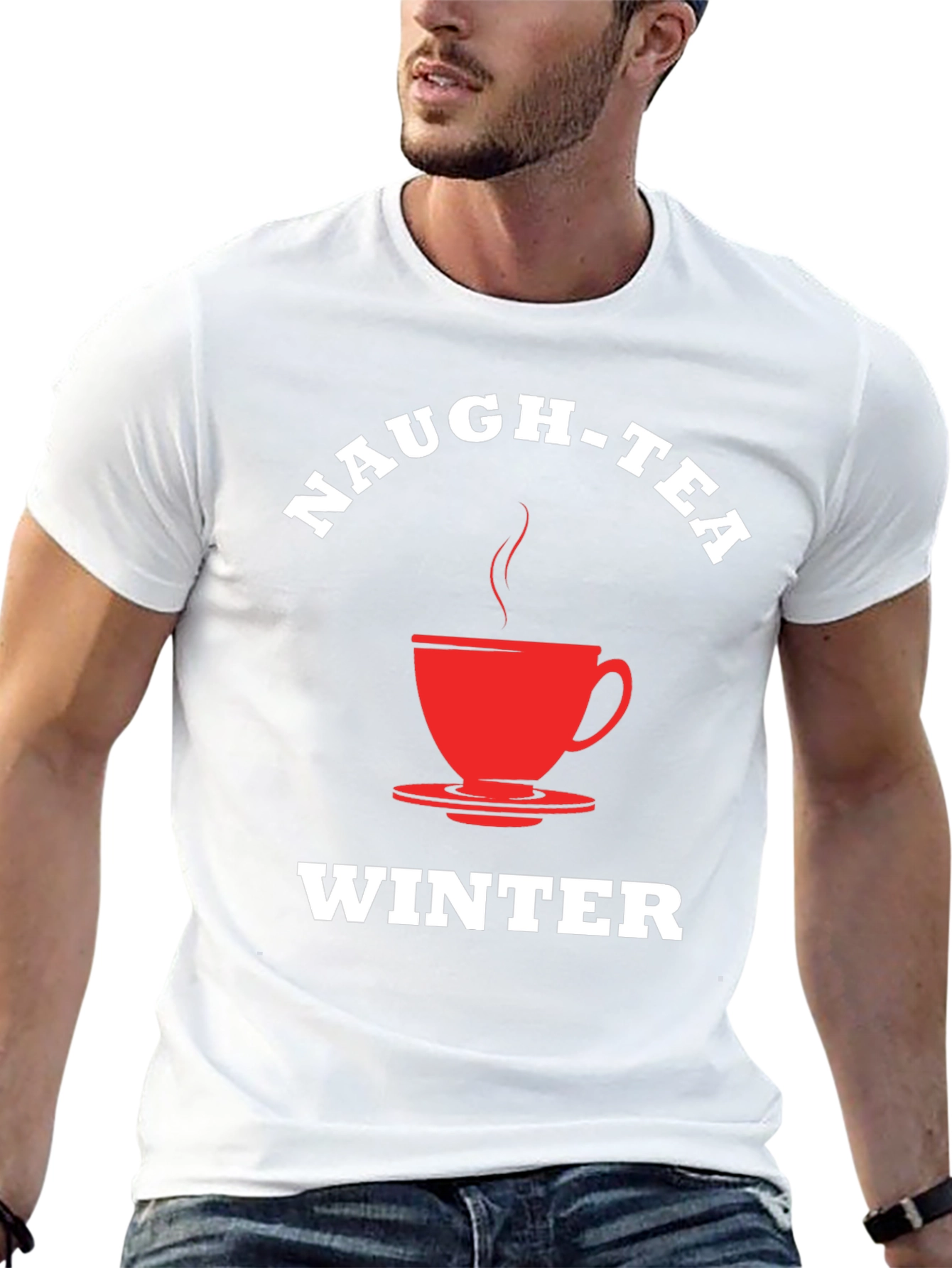 Naugh-Tea Winter T-Shirt - Festive Holiday Apparel