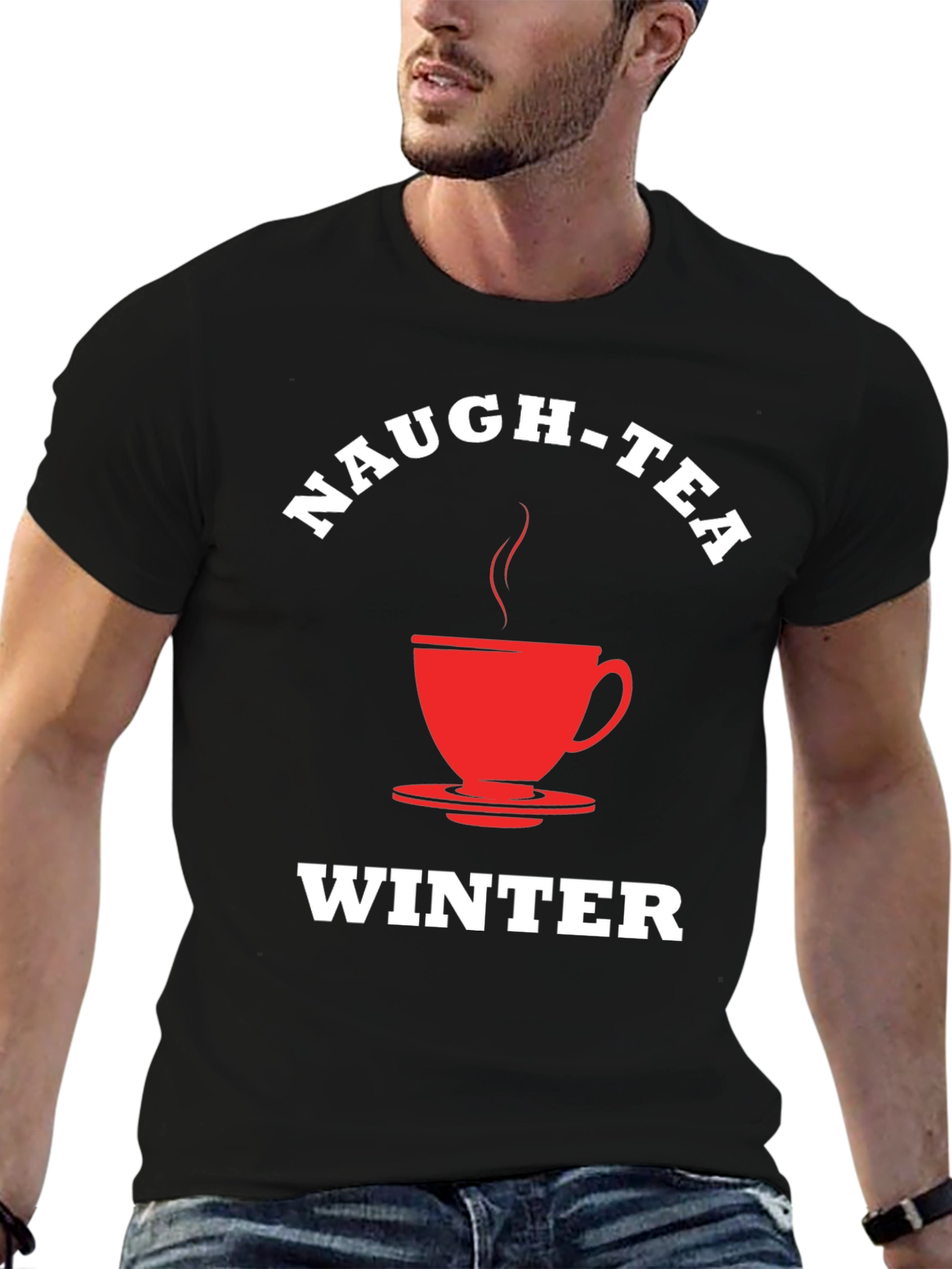 Naugh-Tea Winter T-Shirt - Festive Holiday Apparel