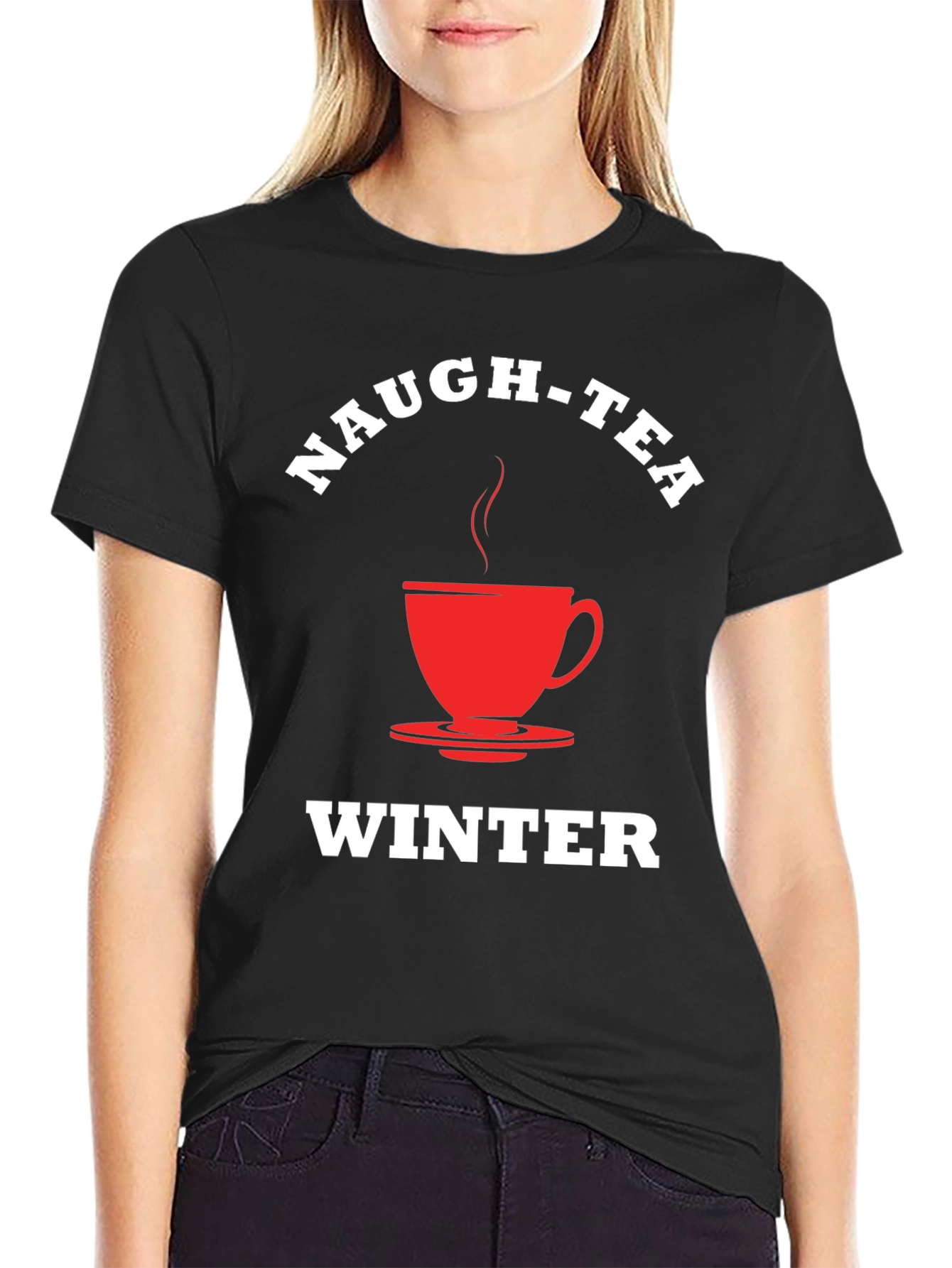 Naugh-Tea Winter T-Shirt - Festive Holiday Apparel