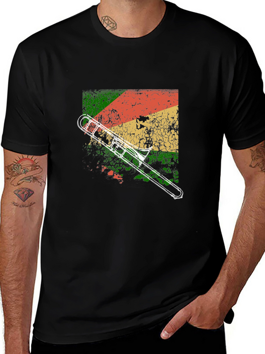 Retro Trombone T-Shirt - Vintage Style Graphic Tee