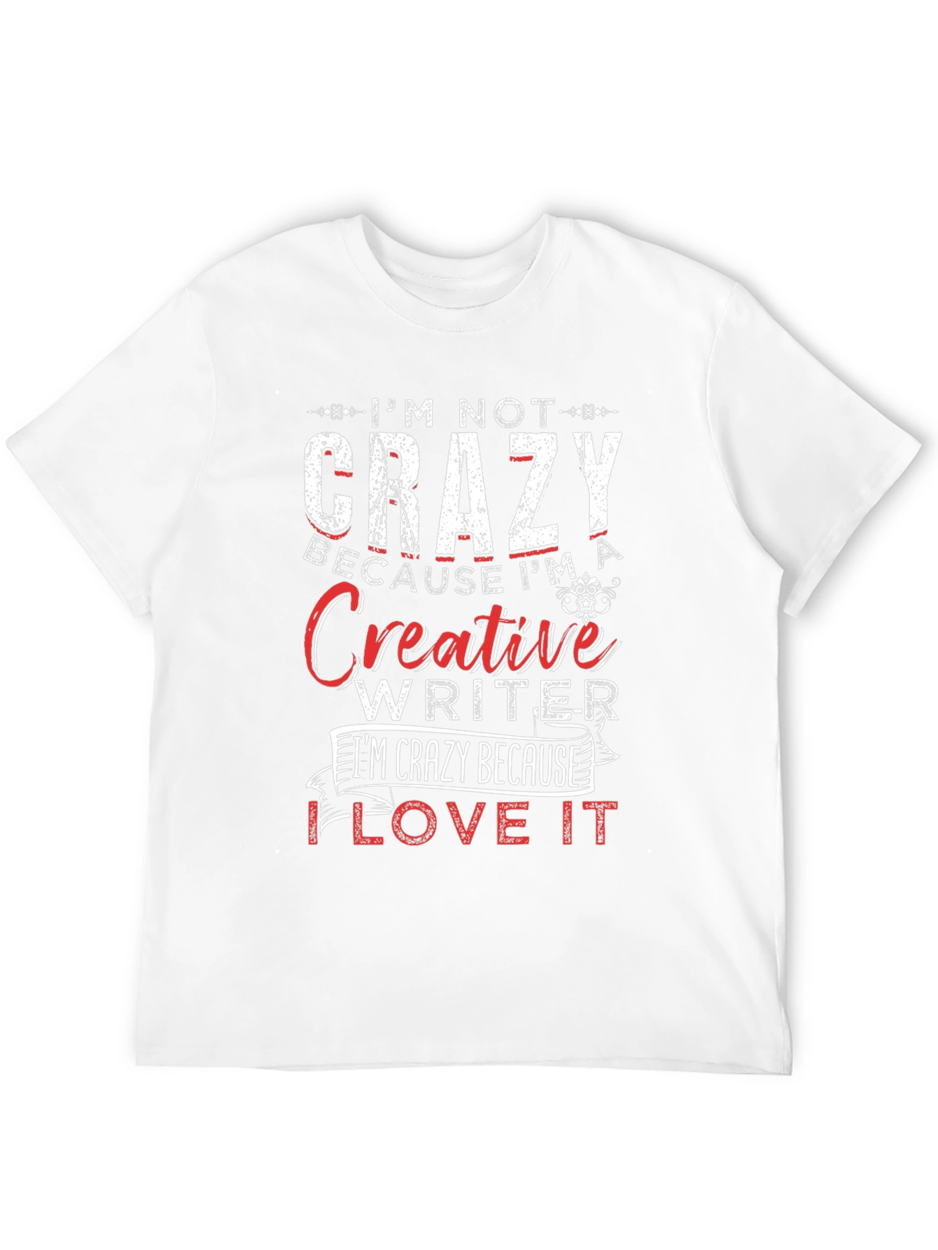 Crazy Creative Writer Graphic Tee - Black