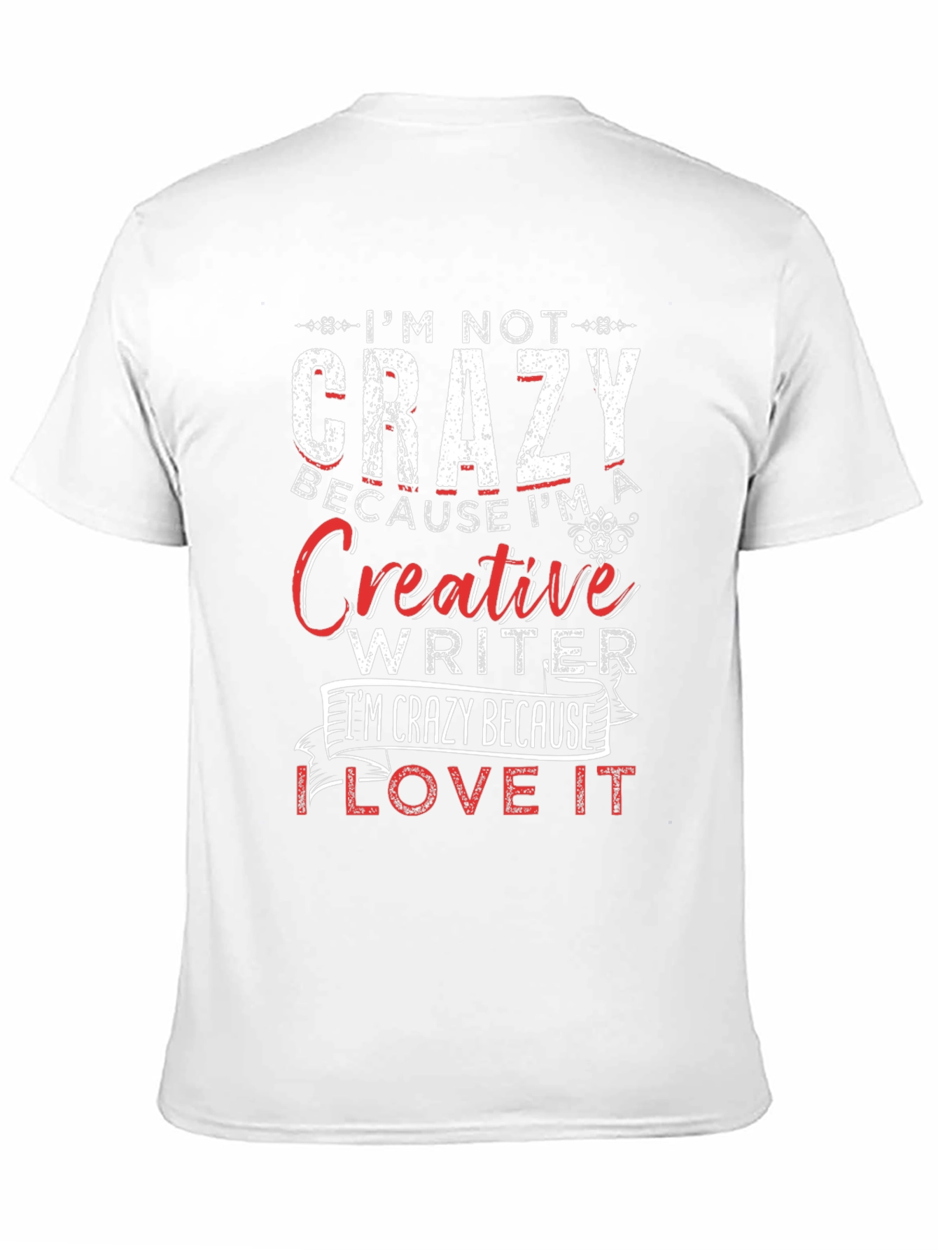 Crazy Creative Writer Graphic Tee - Black