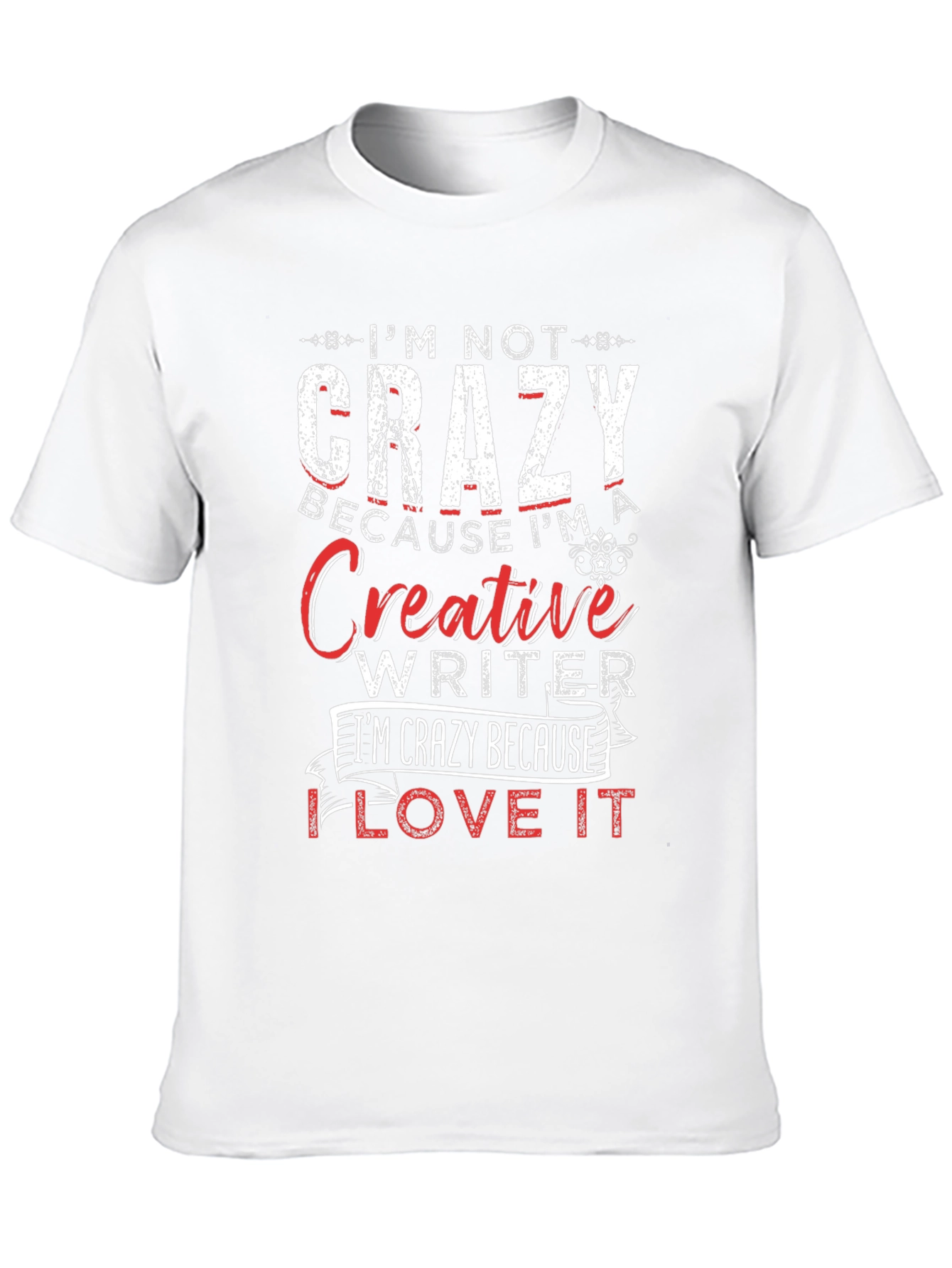 Crazy Creative Writer Graphic Tee - Black