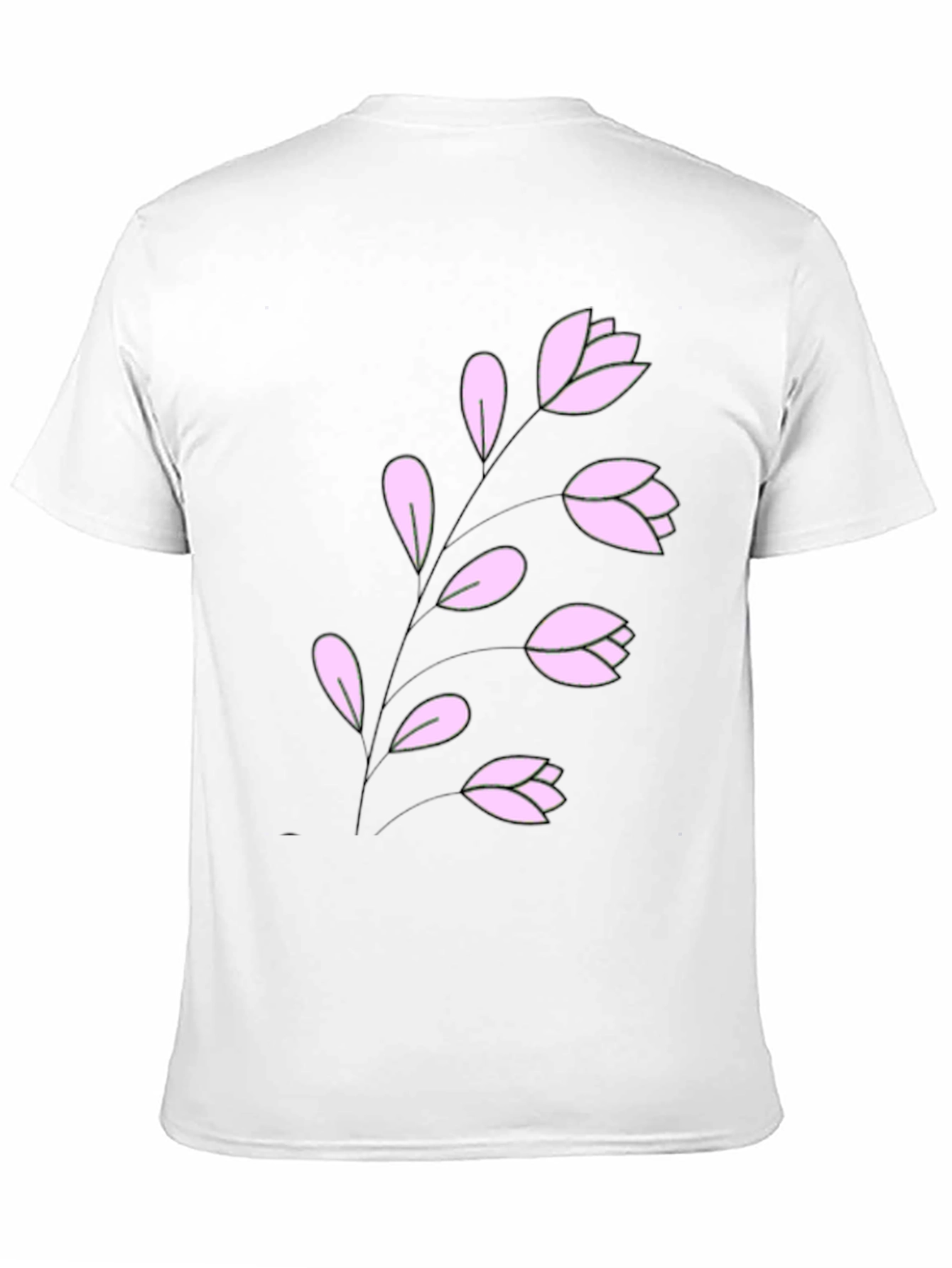 Floral Print T-Shirt - Stylish Black Tee