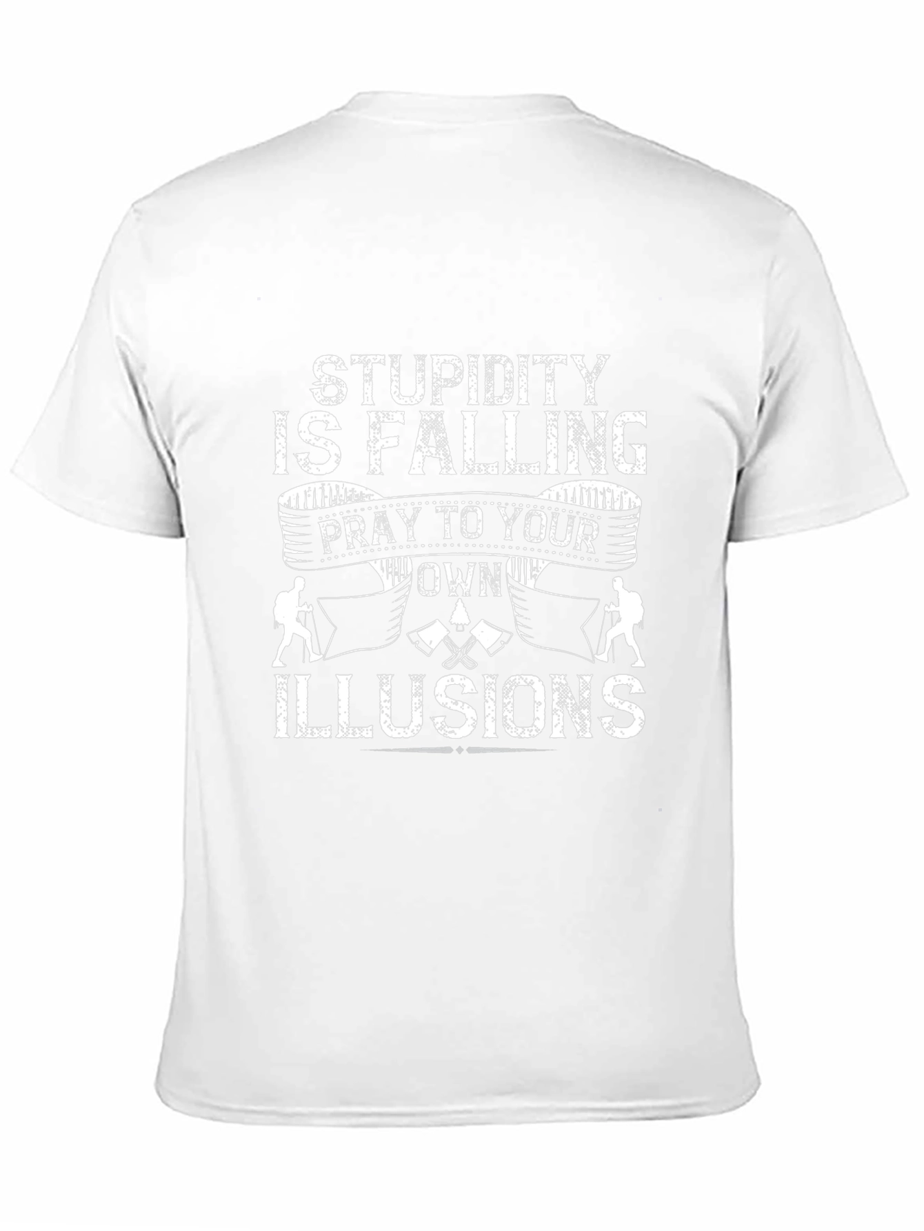 Stupidity is Falling Black Graphic Tee