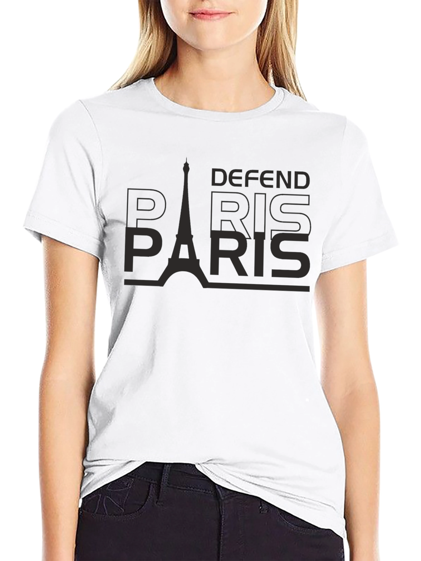 Defend Paris Black Graphic Tee
