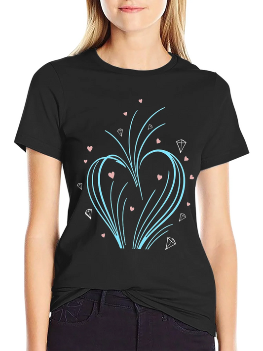 Stylish Heart Sparkle Tee