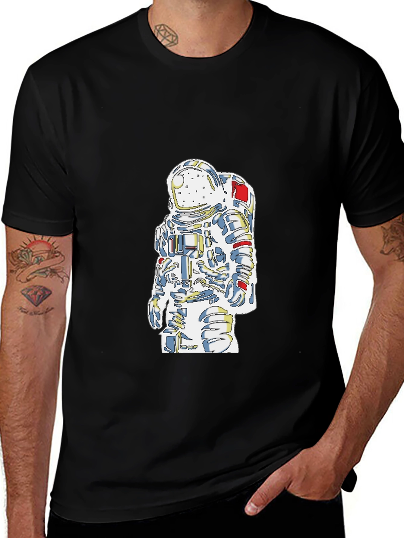 Astronaut Graphic Black T-Shirt