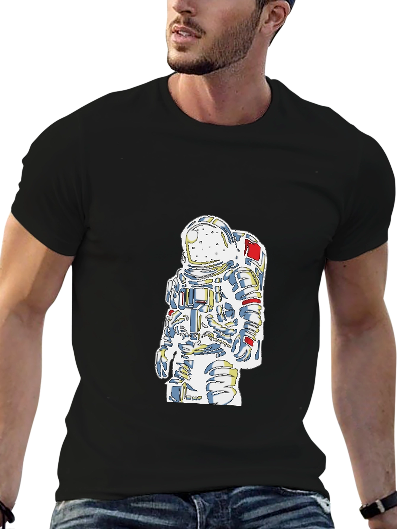 Astronaut Graphic Black T-Shirt
