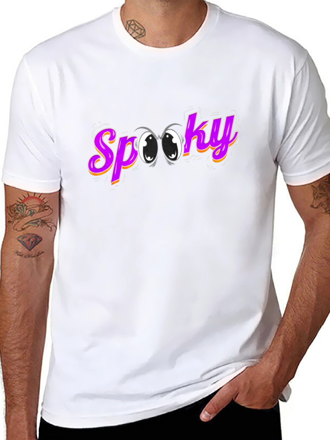 Spooky Eyes Graphic Tee - Halloween Style!