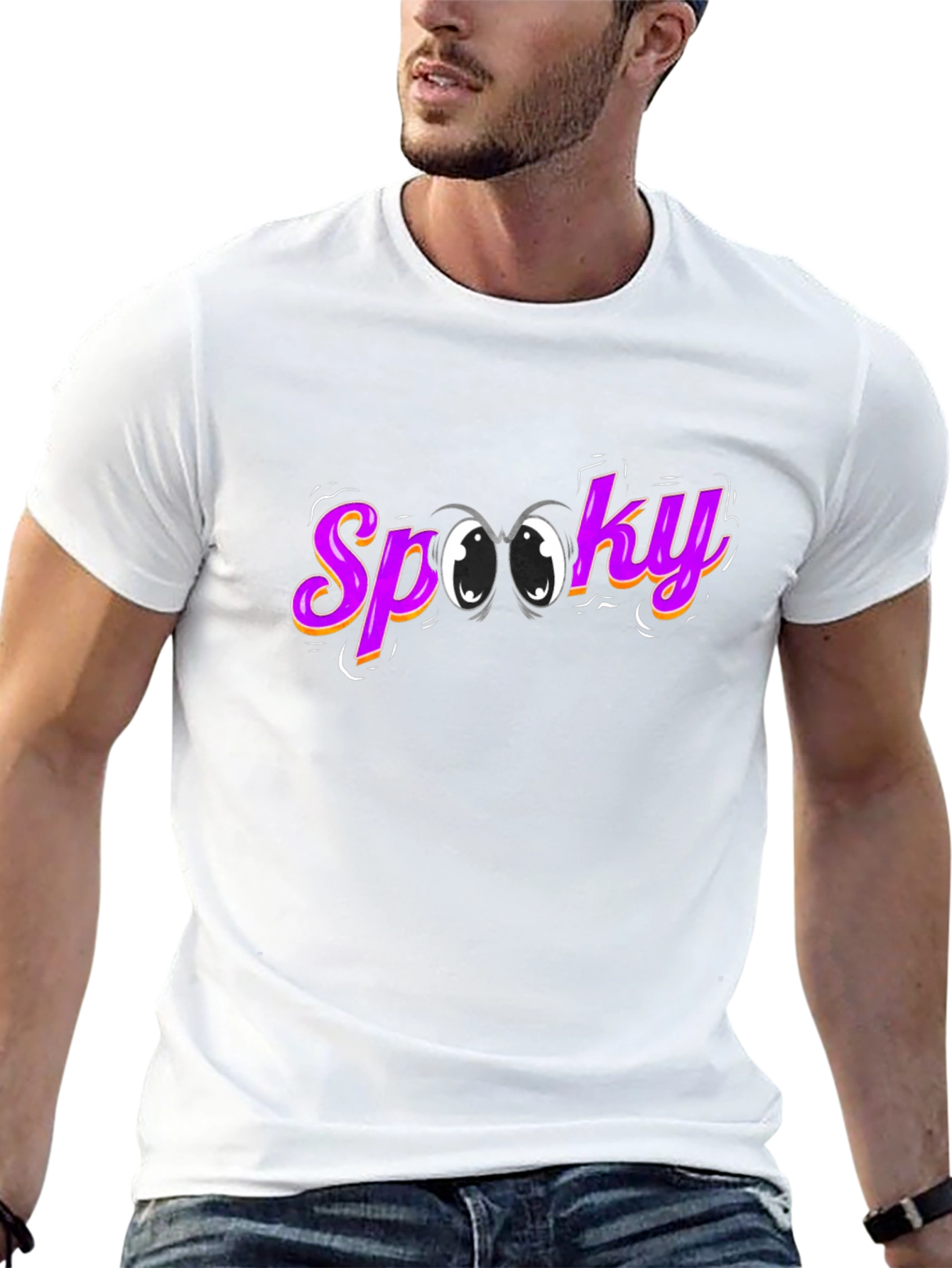Spooky Eyes Graphic Tee - Halloween Style!