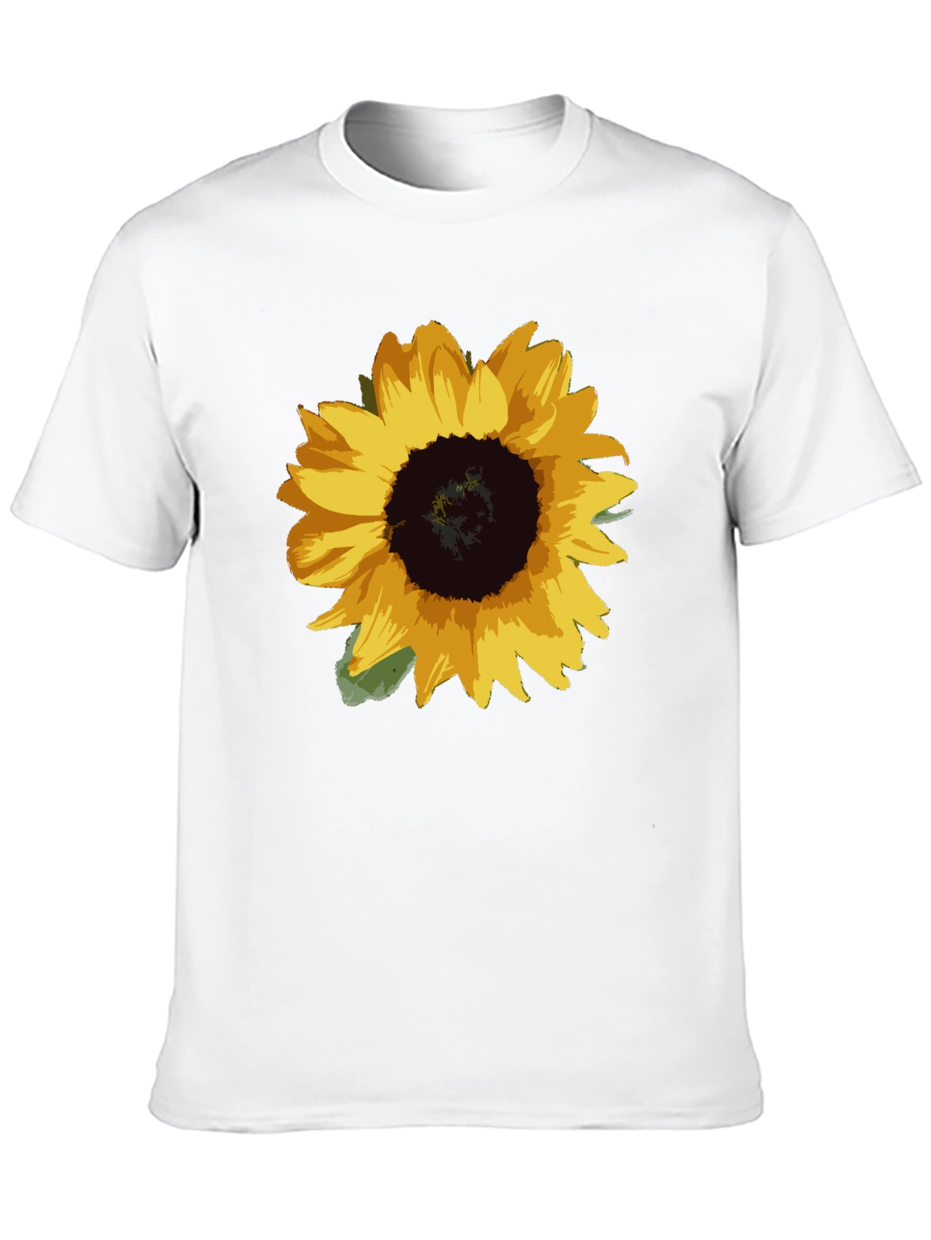 Sunflower Graphic Tee - Black Cotton Blend