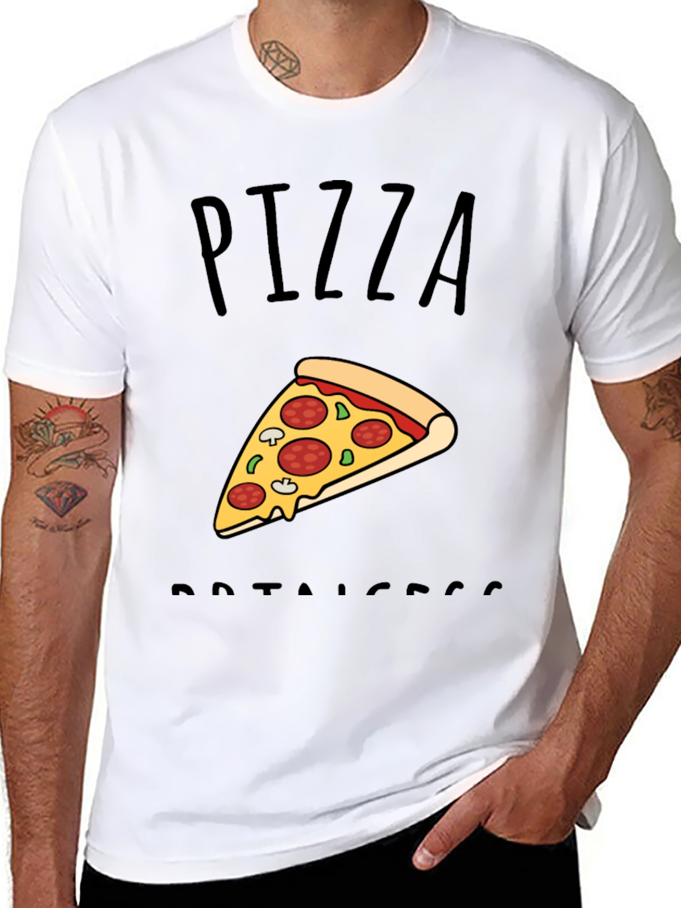 Pizza Protector Black T-Shirt - Foodie Tee