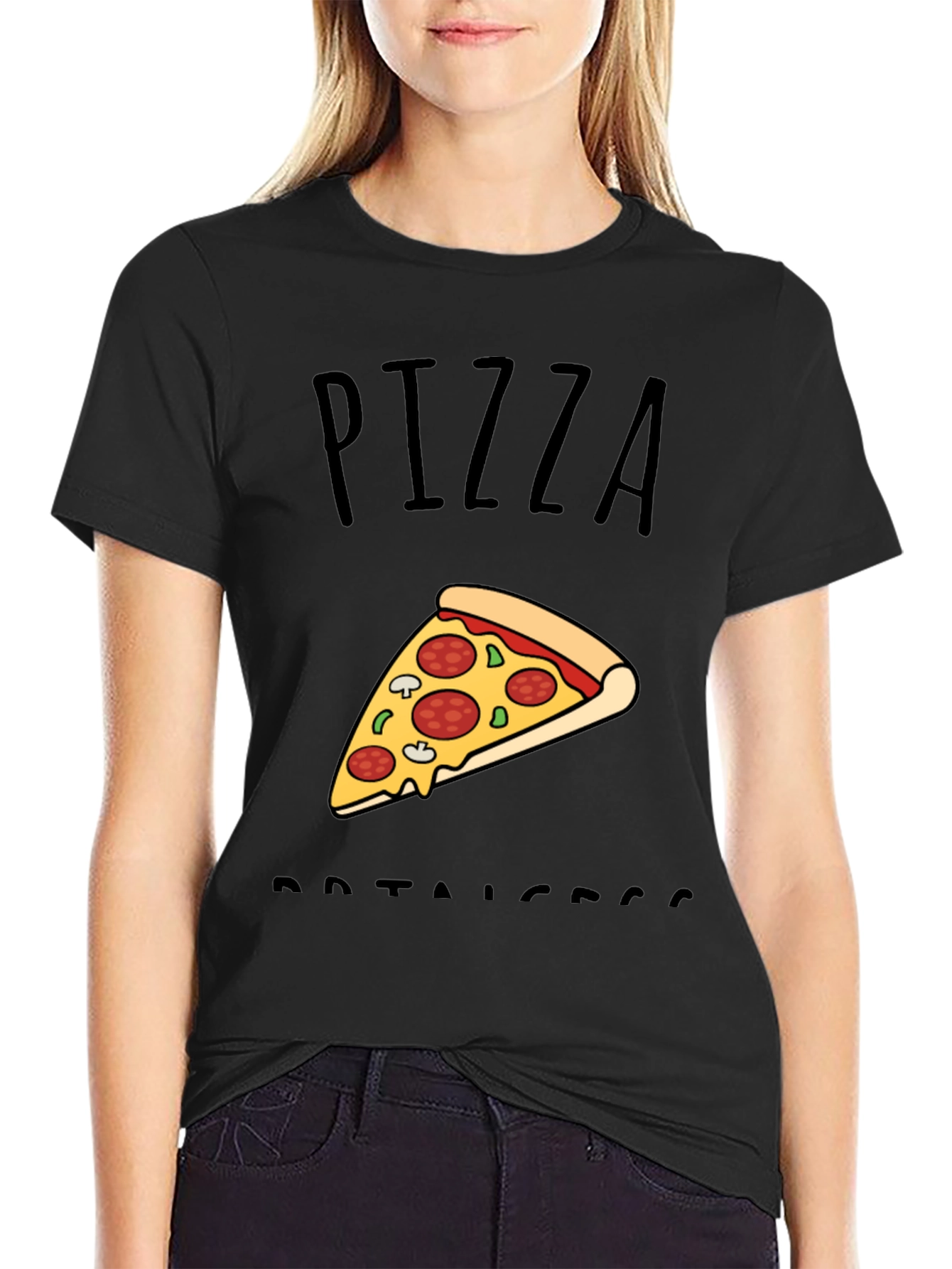 Pizza Protector Black T-Shirt - Foodie Tee