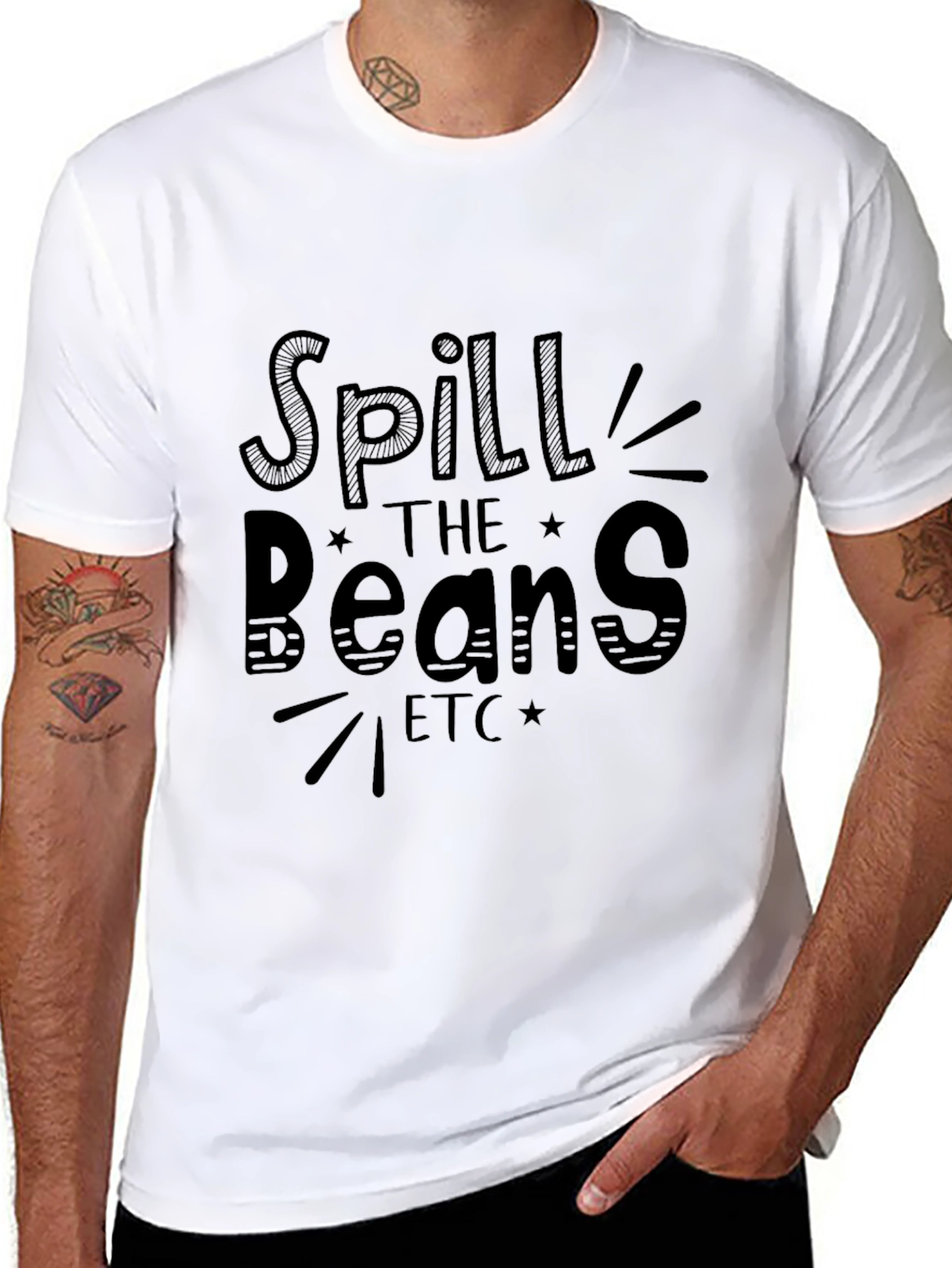 Spill the Beans Graphic Tee - Black