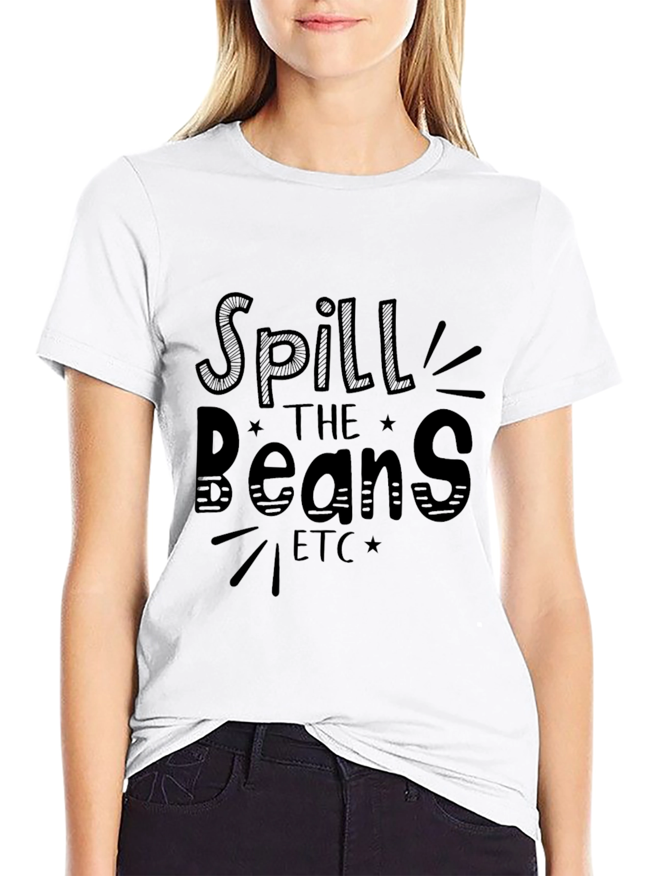 Spill the Beans Graphic Tee - Black
