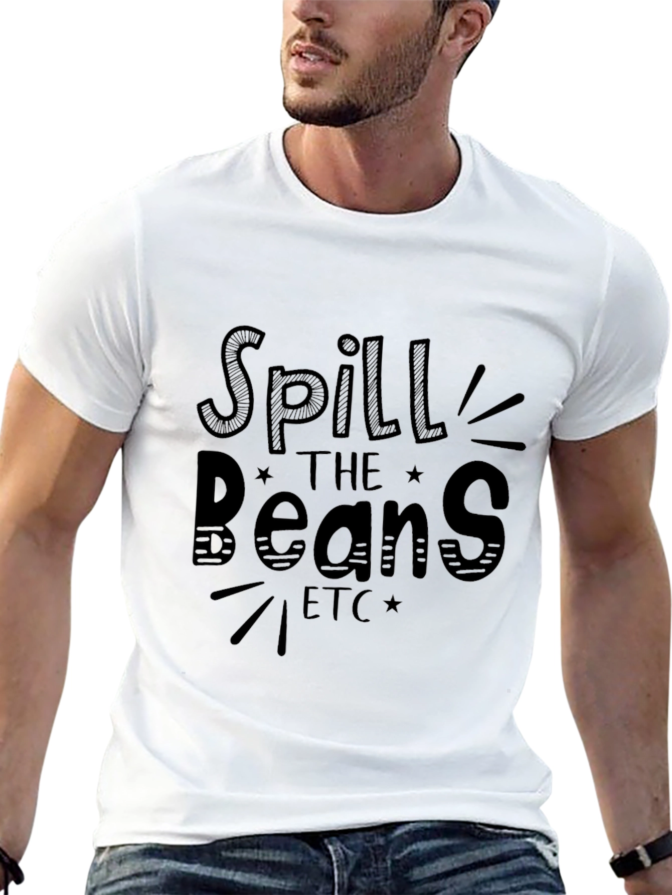 Spill the Beans Graphic Tee - Black