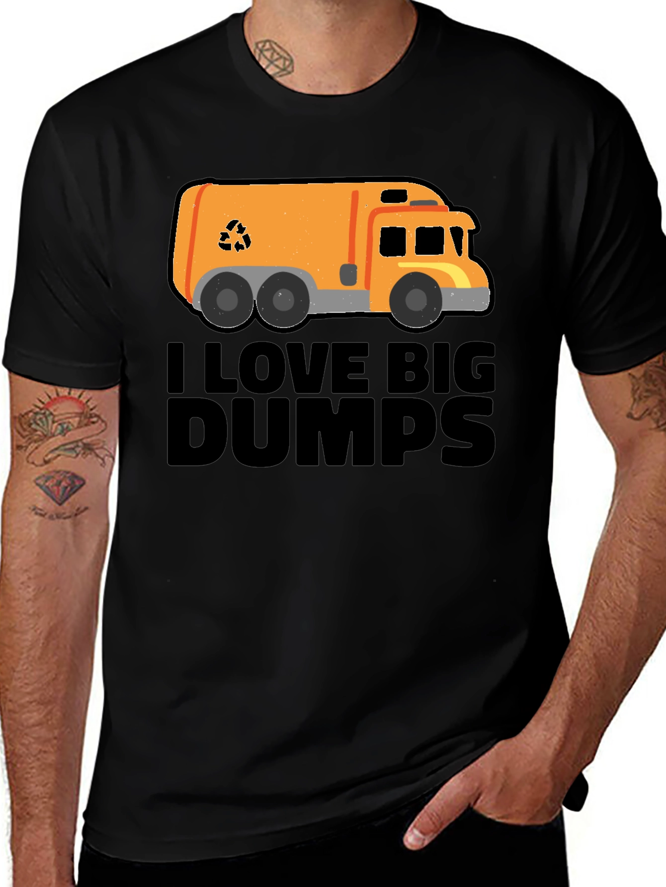 I Love Big Dumps T-Shirt - Garbage Truck Tee