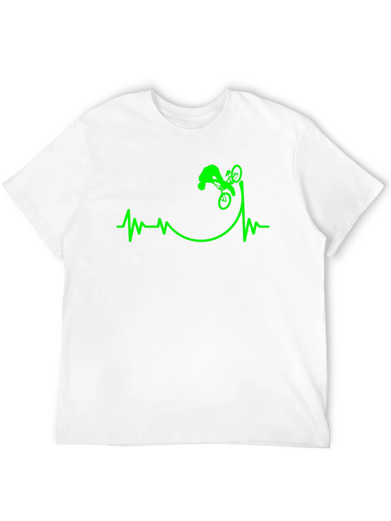 Mountain Bike Heartbeat T-Shirt - Black