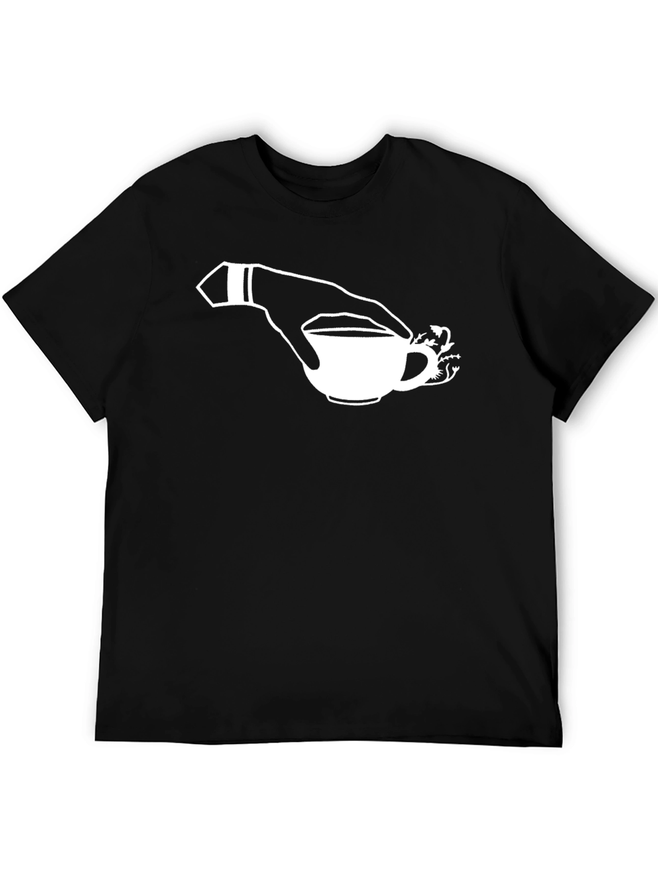 Hand Holding Tea Cup T-Shirt - Stylish Graphic Tee