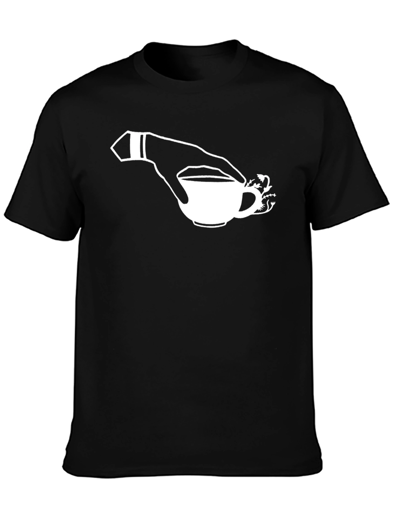 Hand Holding Tea Cup T-Shirt - Stylish Graphic Tee