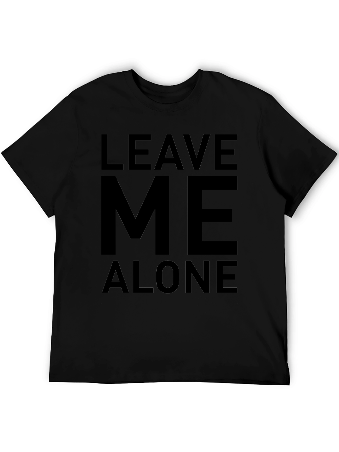 Leave Me Alone Black Graphic T-Shirt