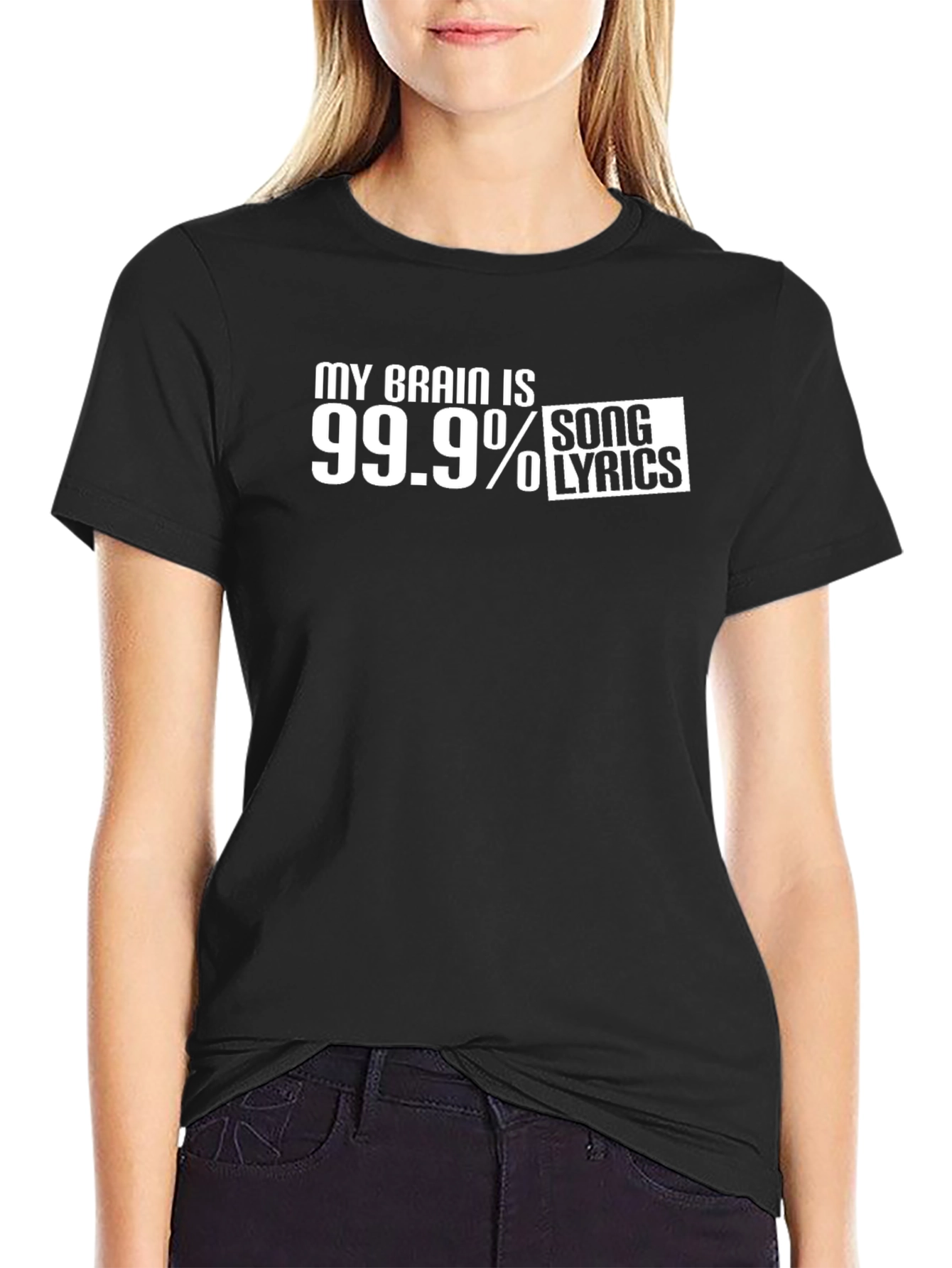 Song Lyrics Brain T-Shirt - Funny Music Tee