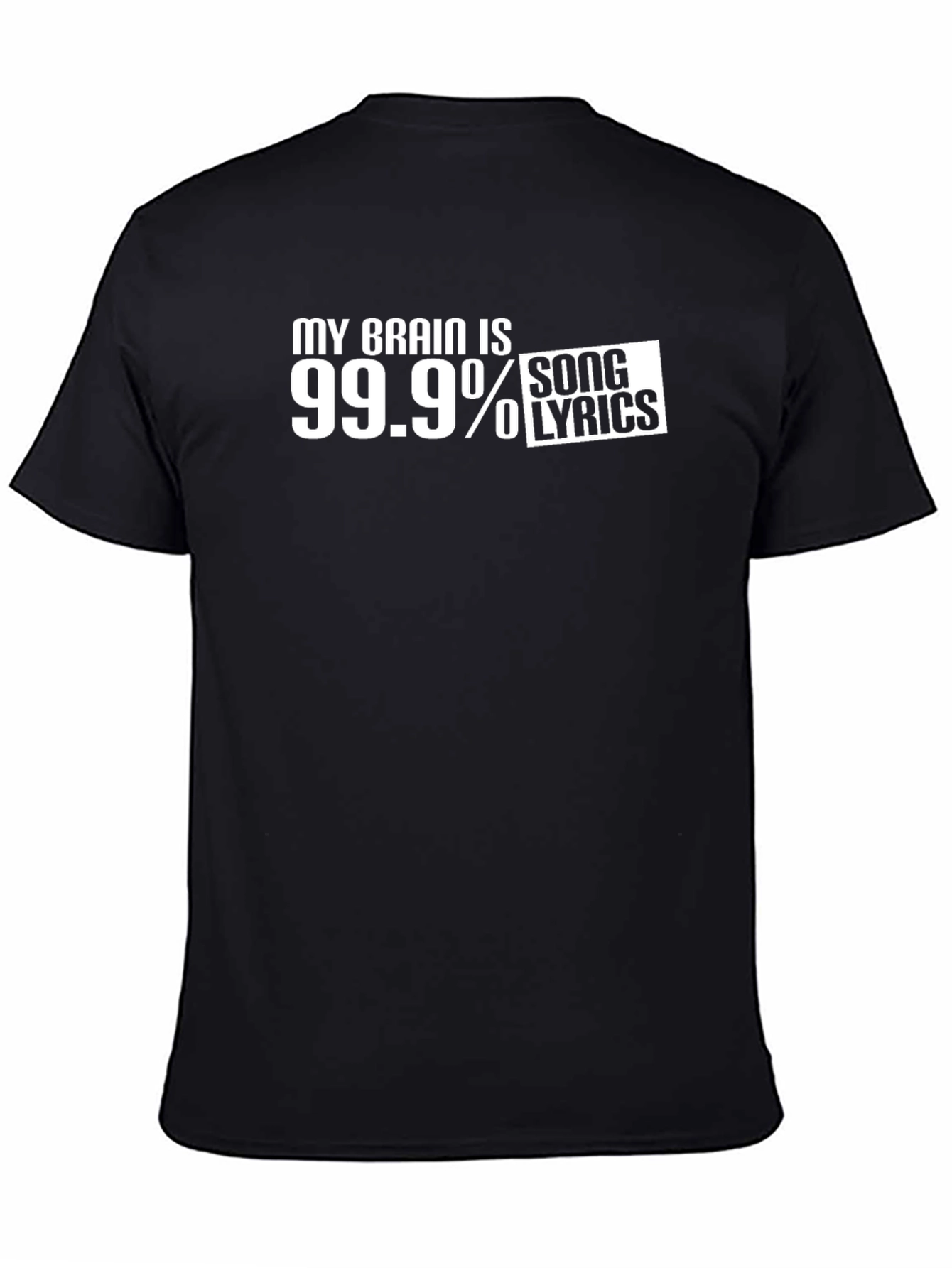 Song Lyrics Brain T-Shirt - Funny Music Tee