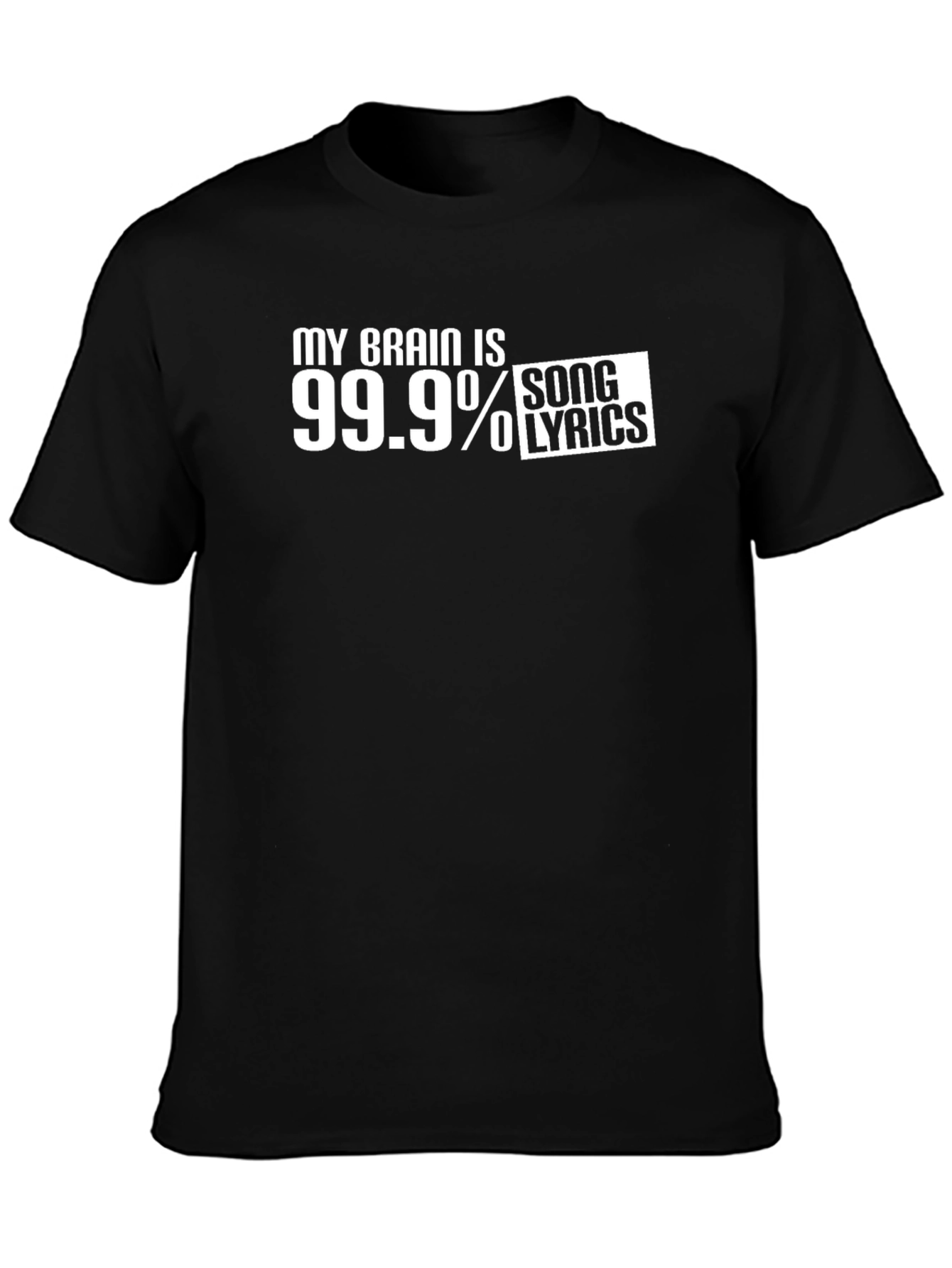 Song Lyrics Brain T-Shirt - Funny Music Tee
