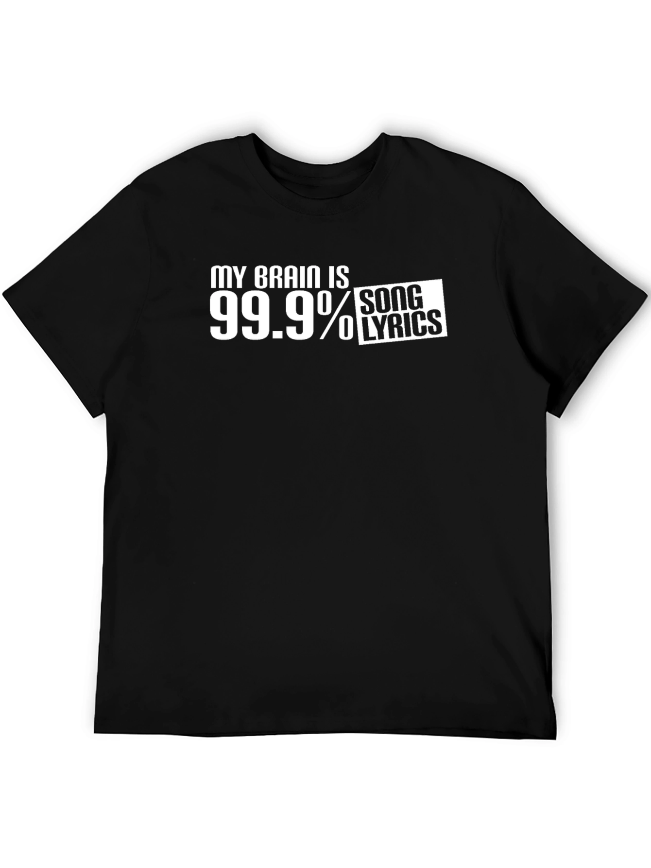 Song Lyrics Brain T-Shirt - Funny Music Tee