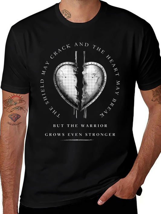 Warrior Heart Shield Graphic T-Shirt