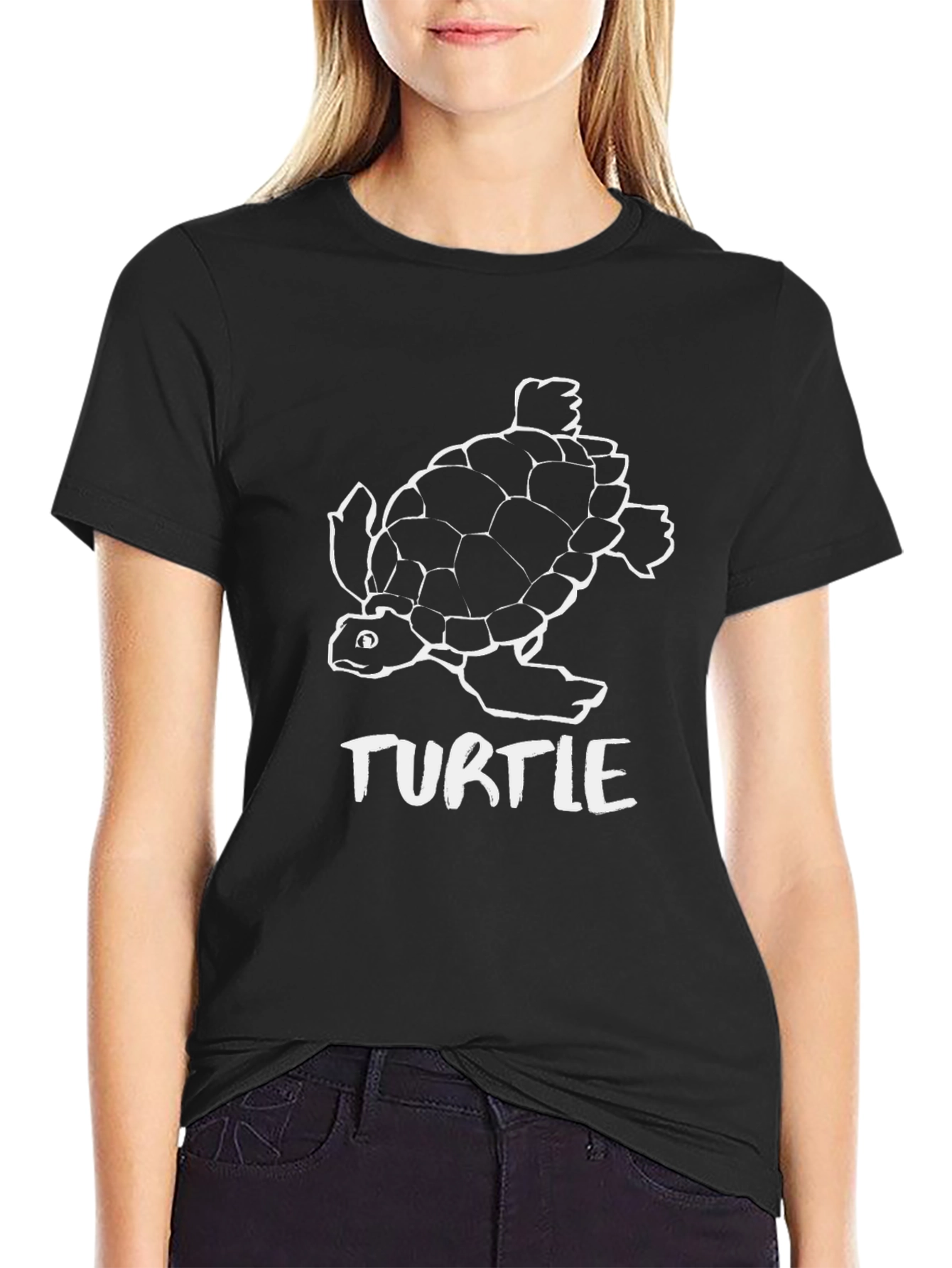 Mens Black Turtle Graphic Tee