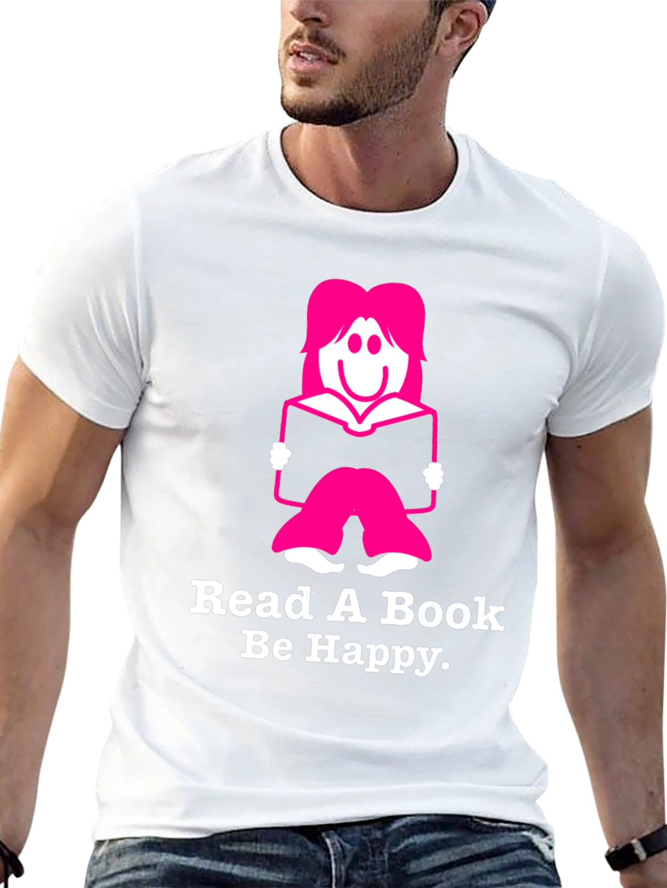 Read A Book Be Happy Graphic Tee