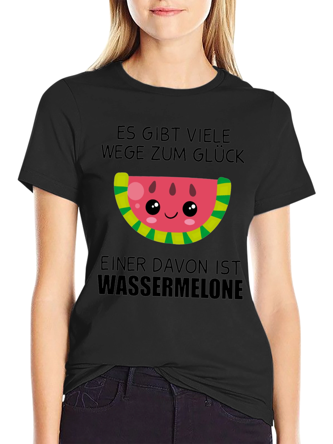 Watermelon Glück T-Shirt - Cute Kawaii Design