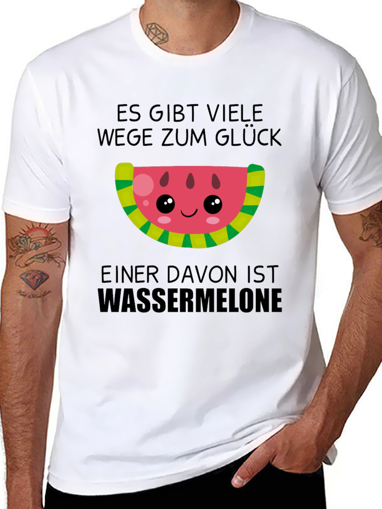 Watermelon Glück T-Shirt - Cute Kawaii Design