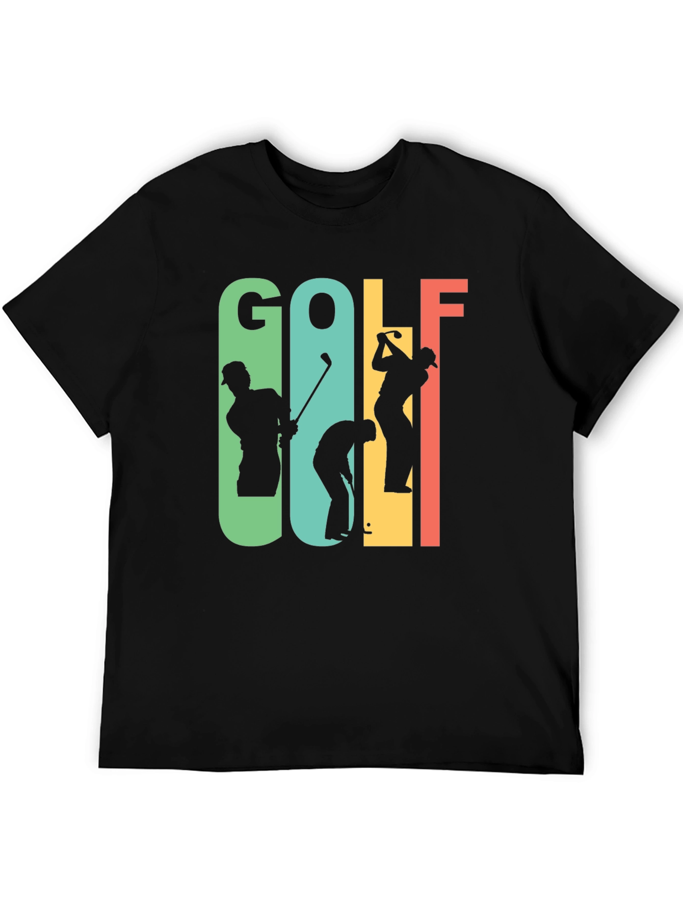 Retro Golf T-Shirt - Golfer Silhouette Tee