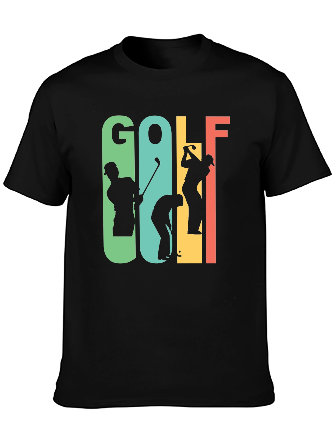Retro Golf T-Shirt - Golfer Silhouette Tee