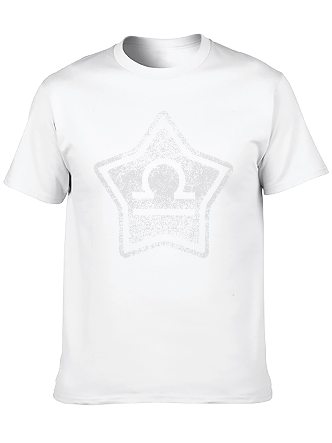 Libra Zodiac Star Sign Distressed Graphic T-Shirt