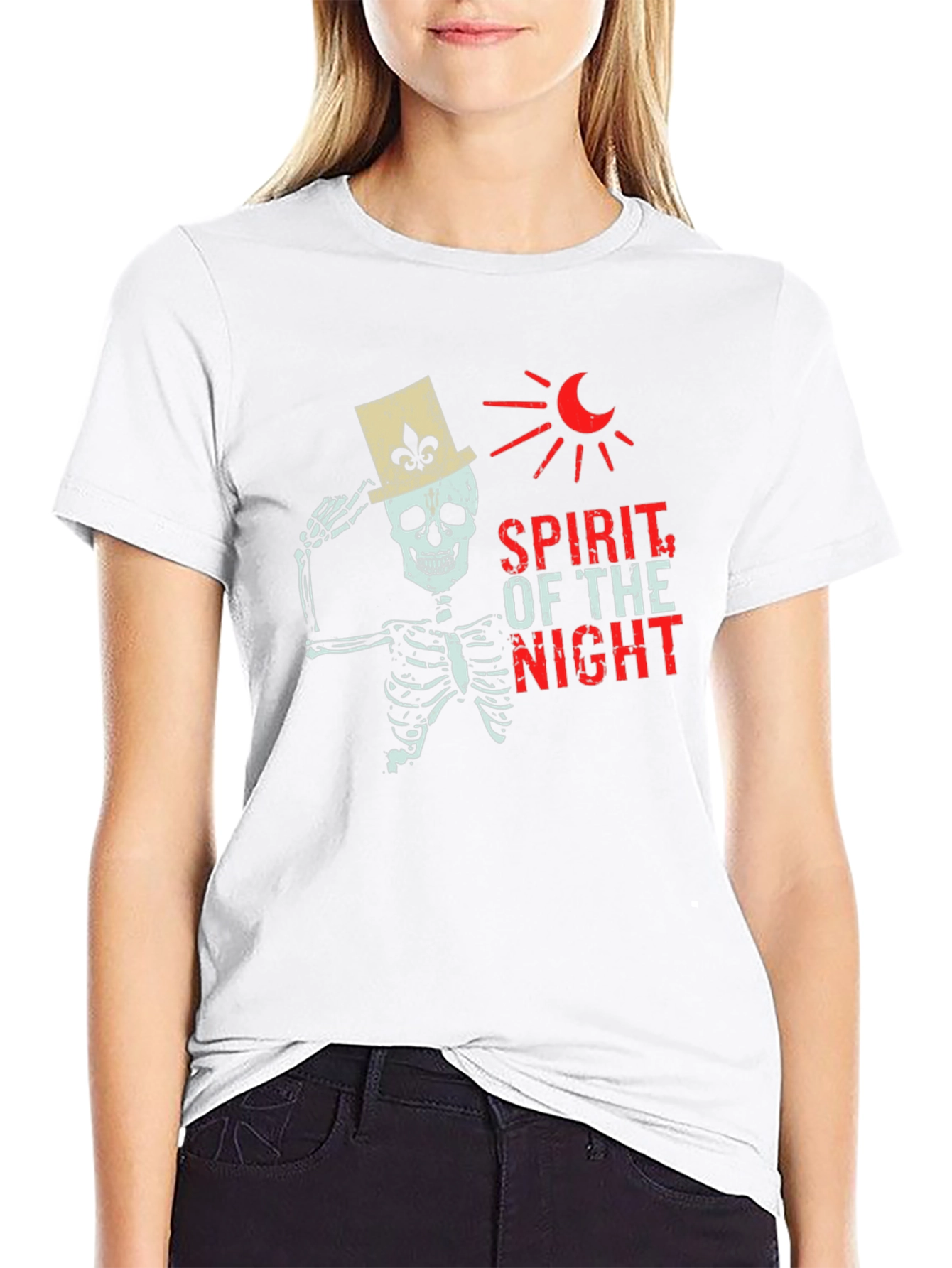 Spirit of the Night Skeleton Graphic Tee