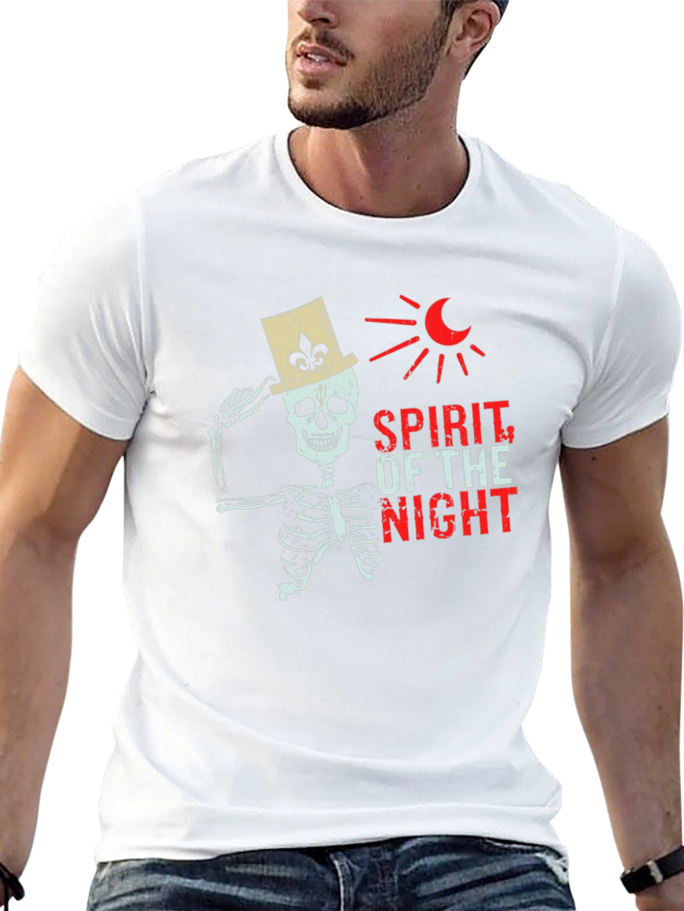 Spirit of the Night Skeleton Graphic Tee