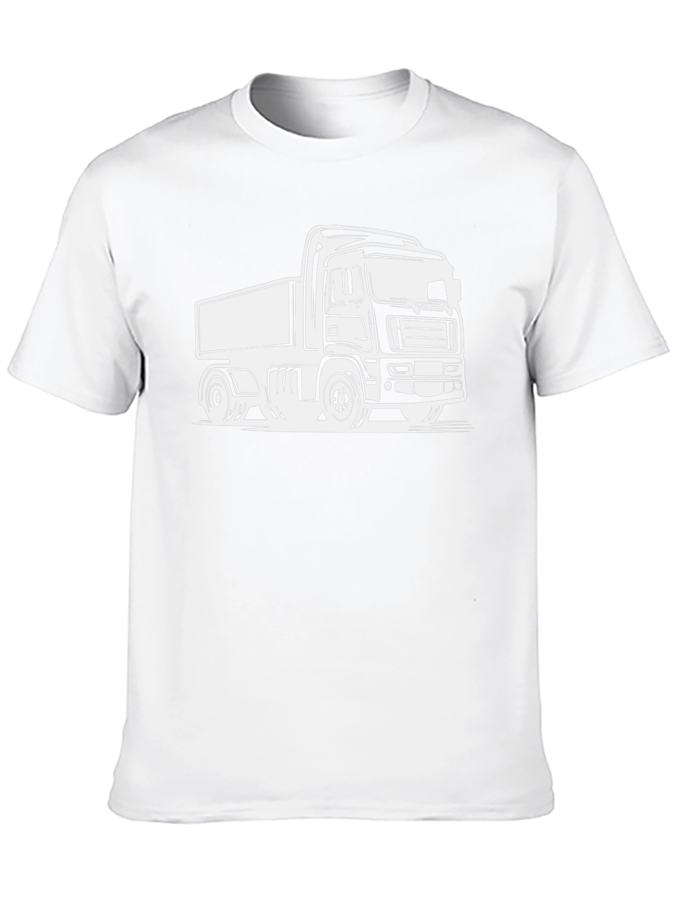 Truck Graphic Tee - Black Cotton T-Shirt