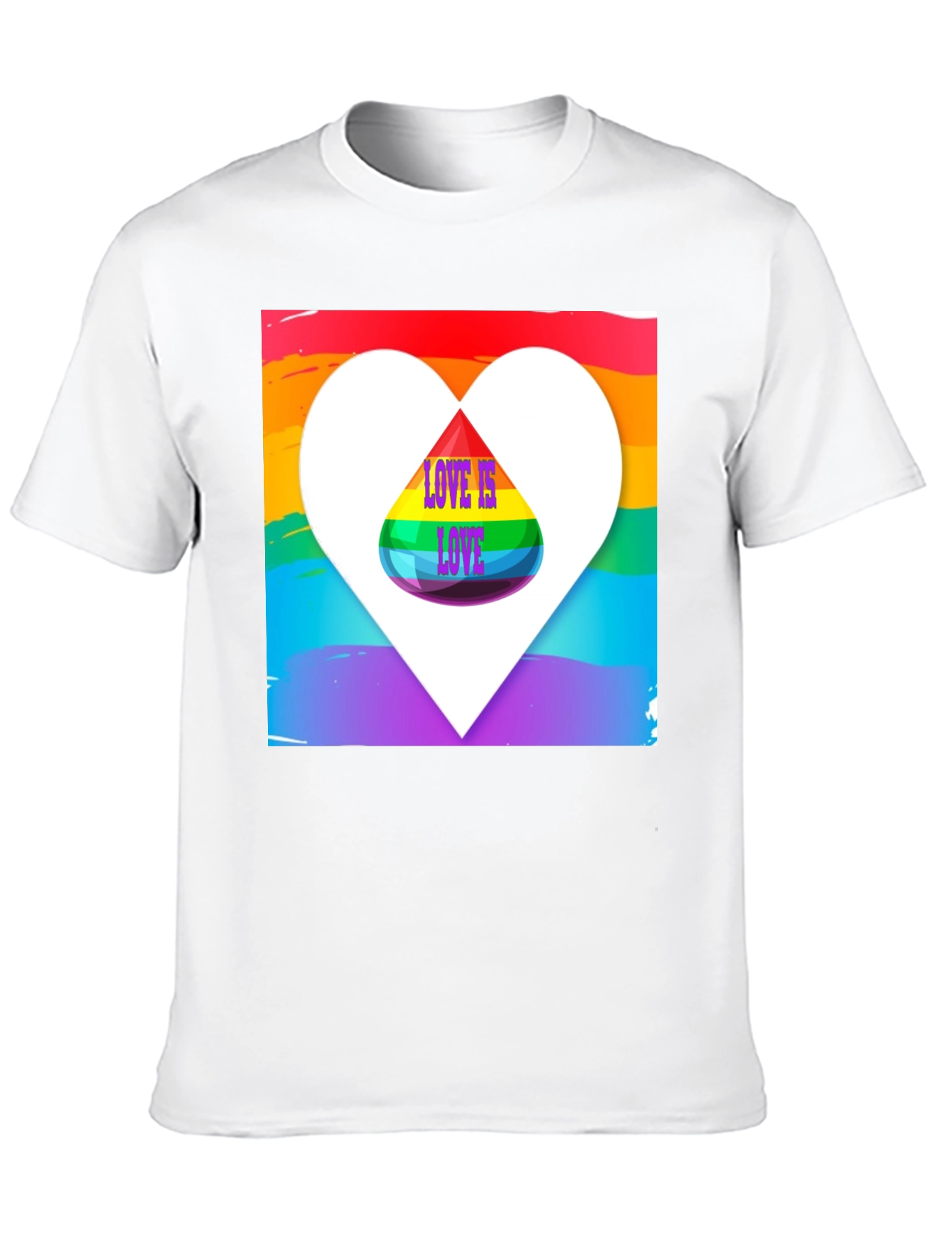 Love is Love Pride Rainbow Heart T-Shirt