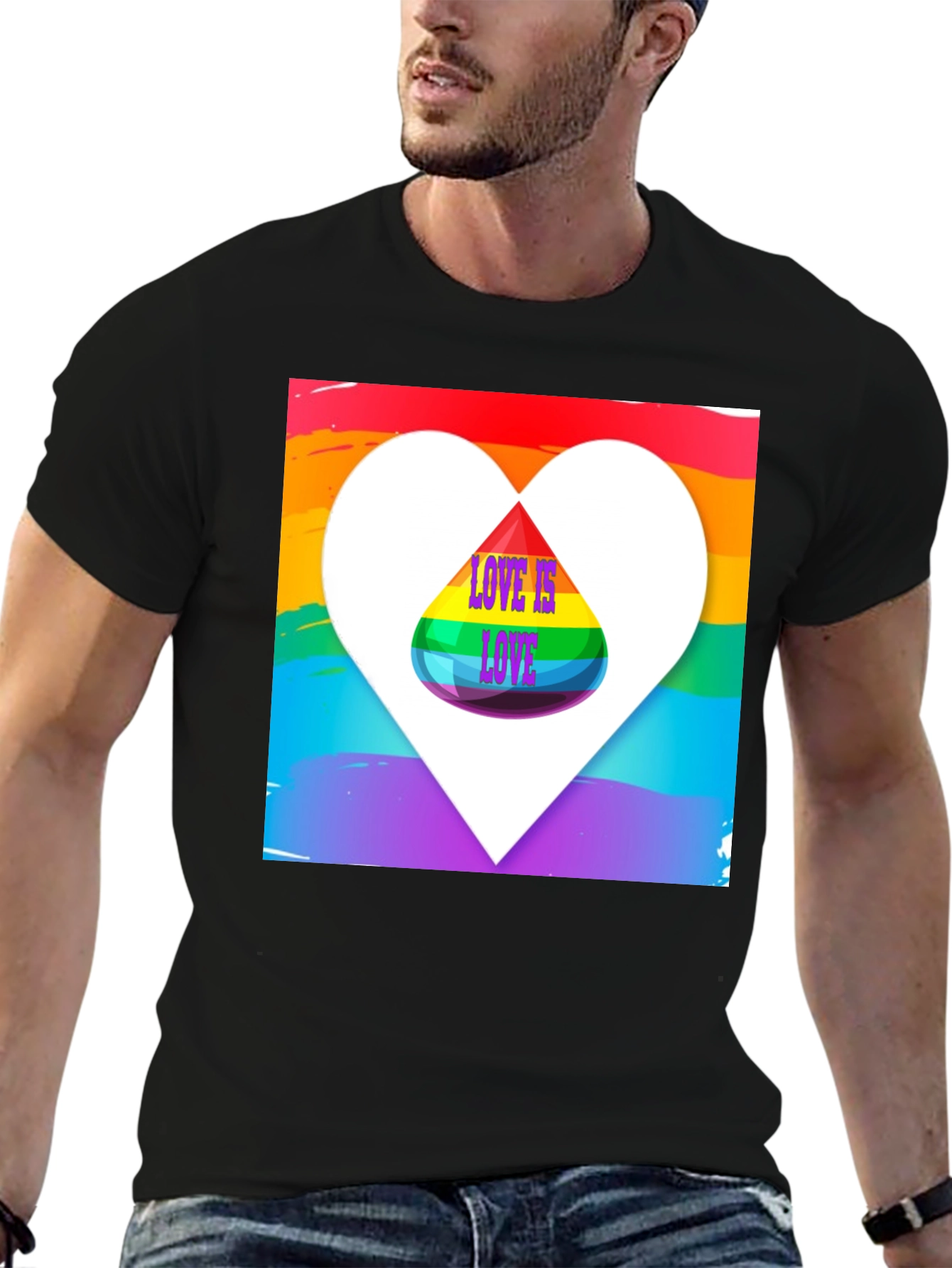 Love is Love Pride Rainbow Heart T-Shirt