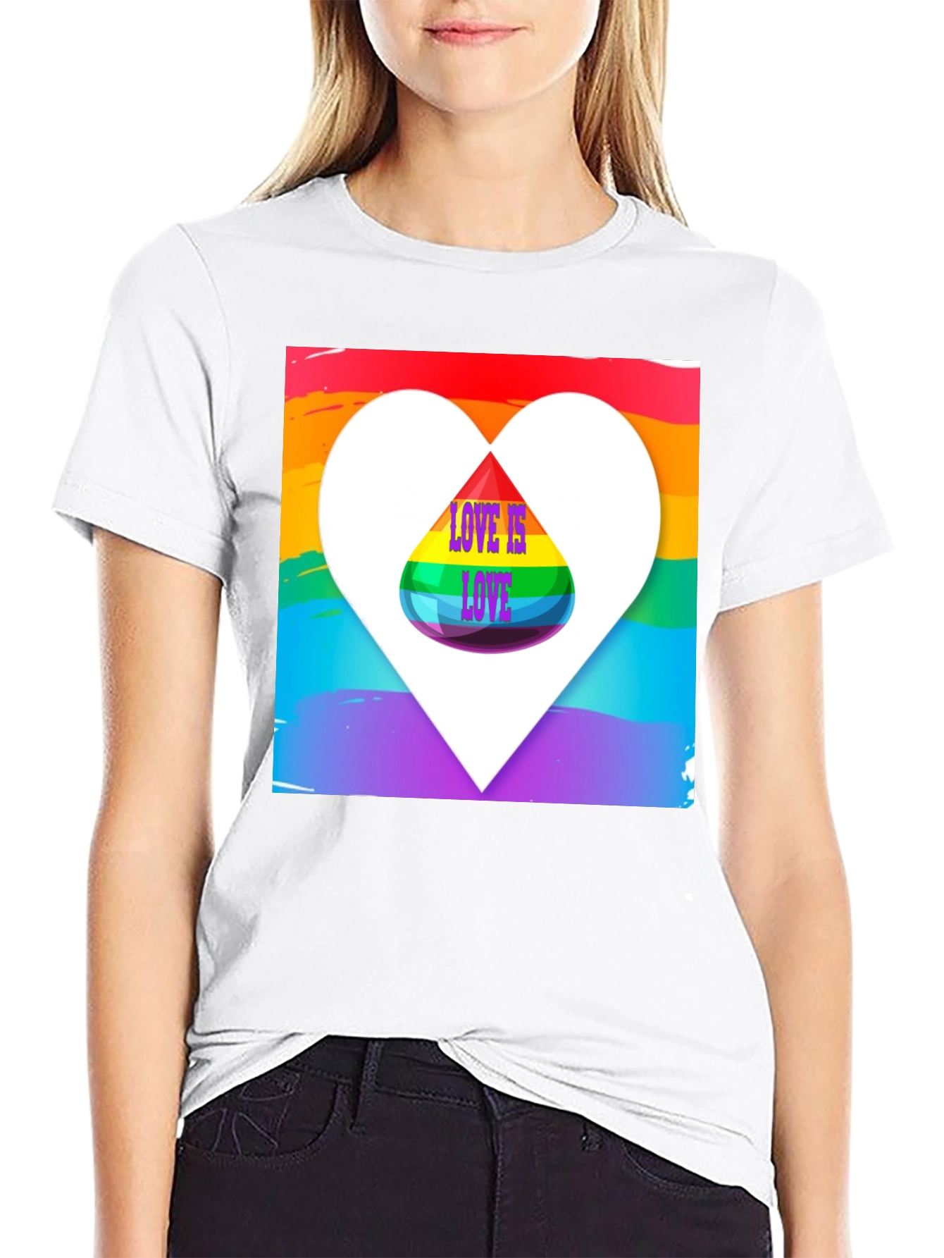Love is Love Pride Rainbow Heart T-Shirt