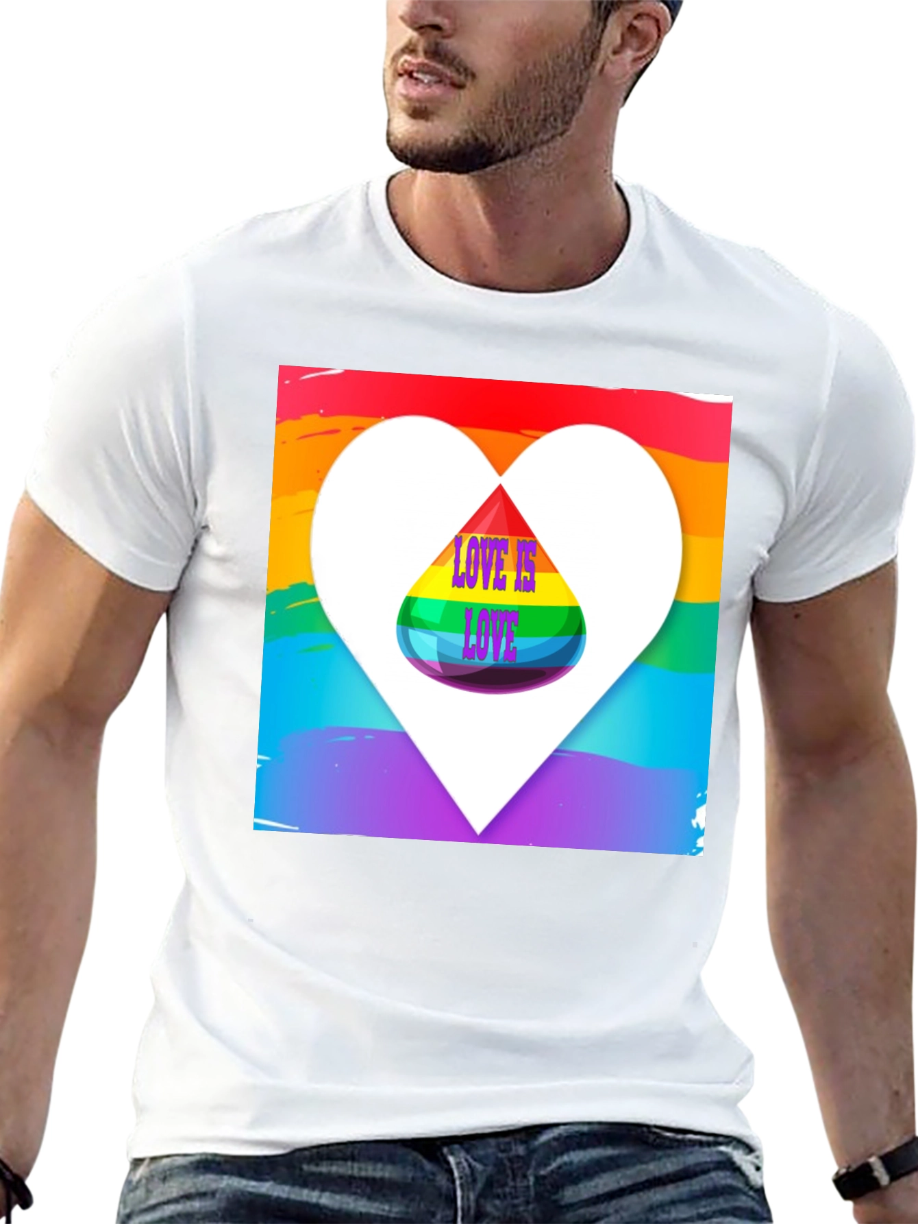 Love is Love Pride Rainbow Heart T-Shirt